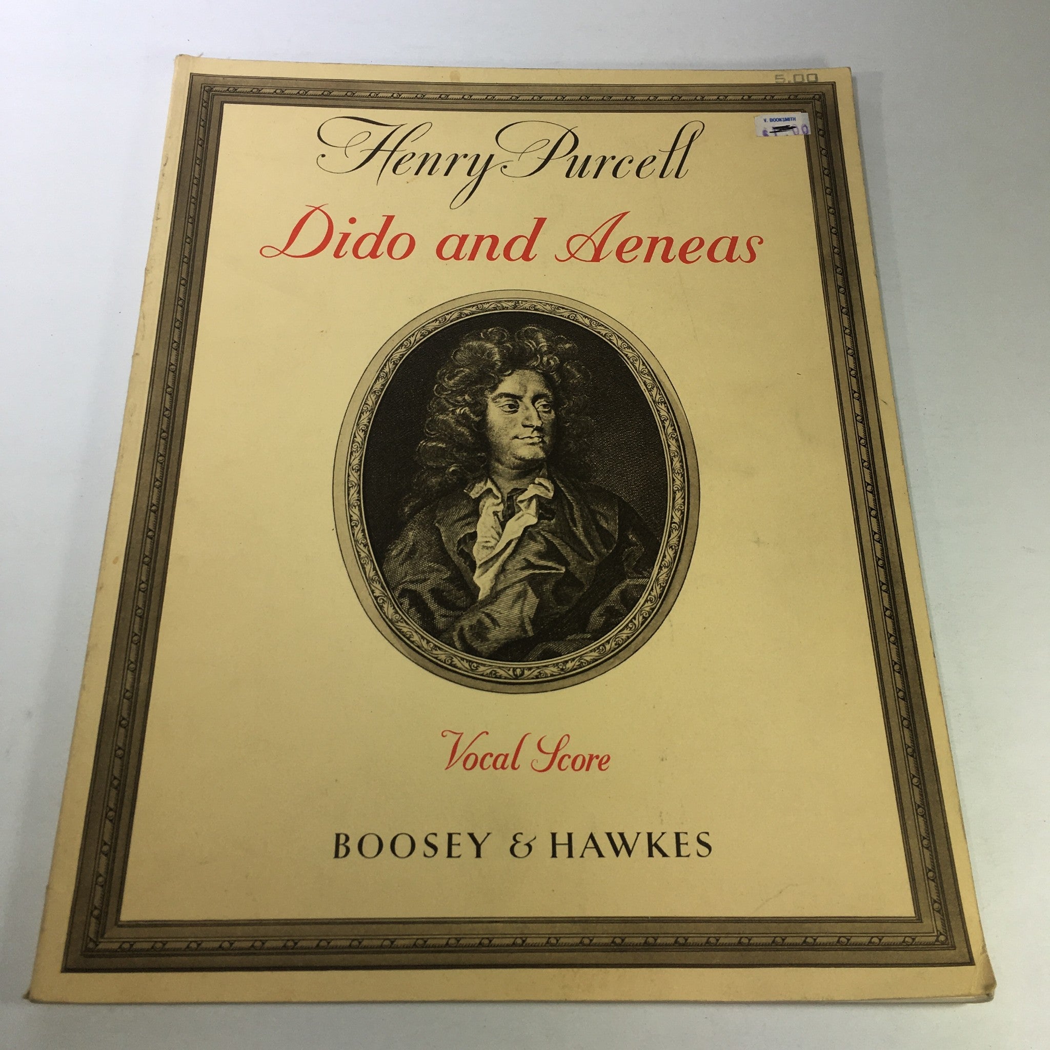 VTG Henry Purcell 1960 - Dido and Aeneas Vocal Score / Boosey & Hawkes