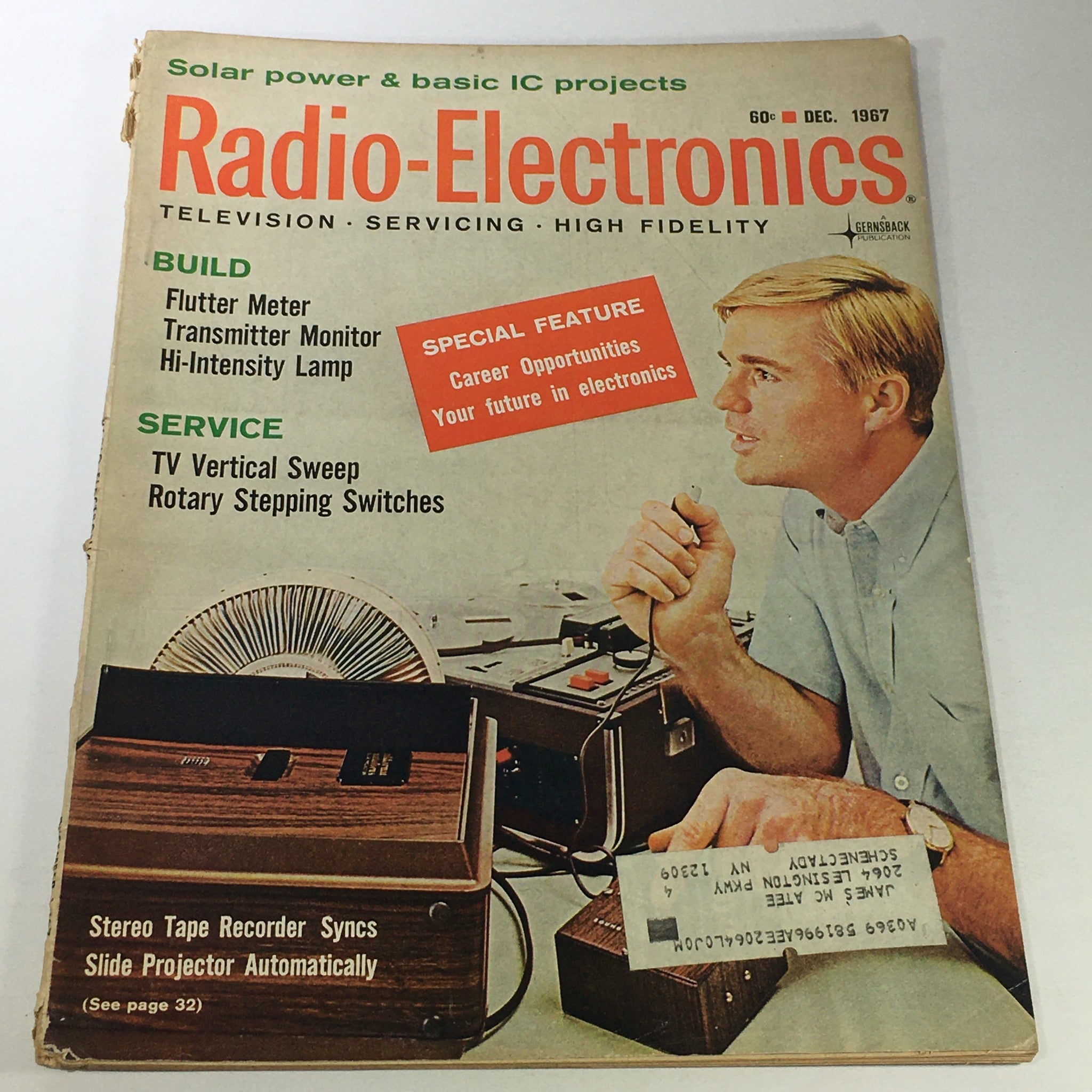 VTG Radio-Electronics Magazine December 1967 - TV Vertical Sweep / Flutter Meter