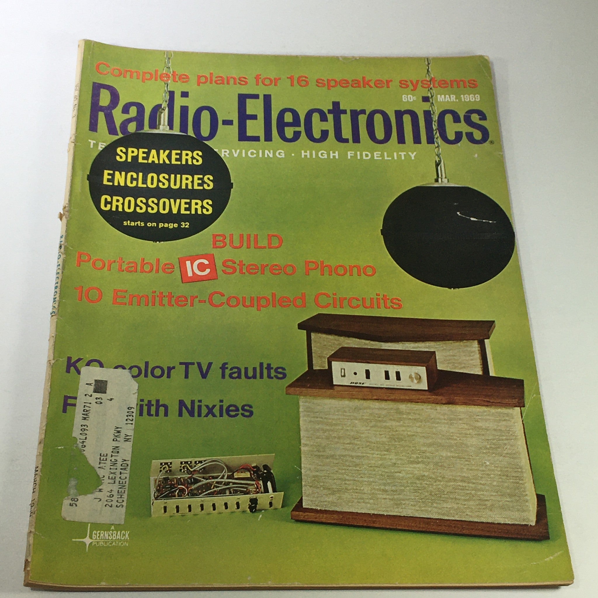 VTG Radio-Electronics Magazine March 1969 - Speakers Enclosures Crossovers