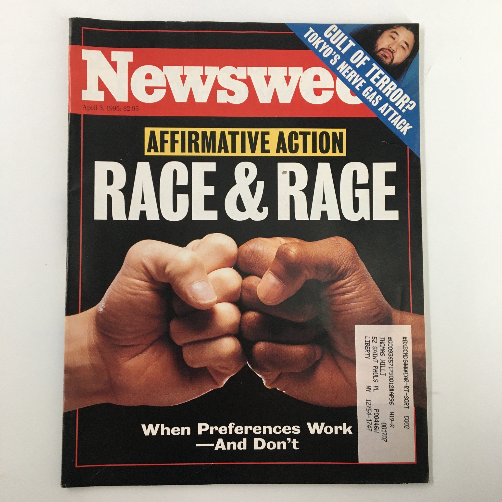 Newsweek Magazine April 3 1995 Affirmative Action Race & Rage Preference Work