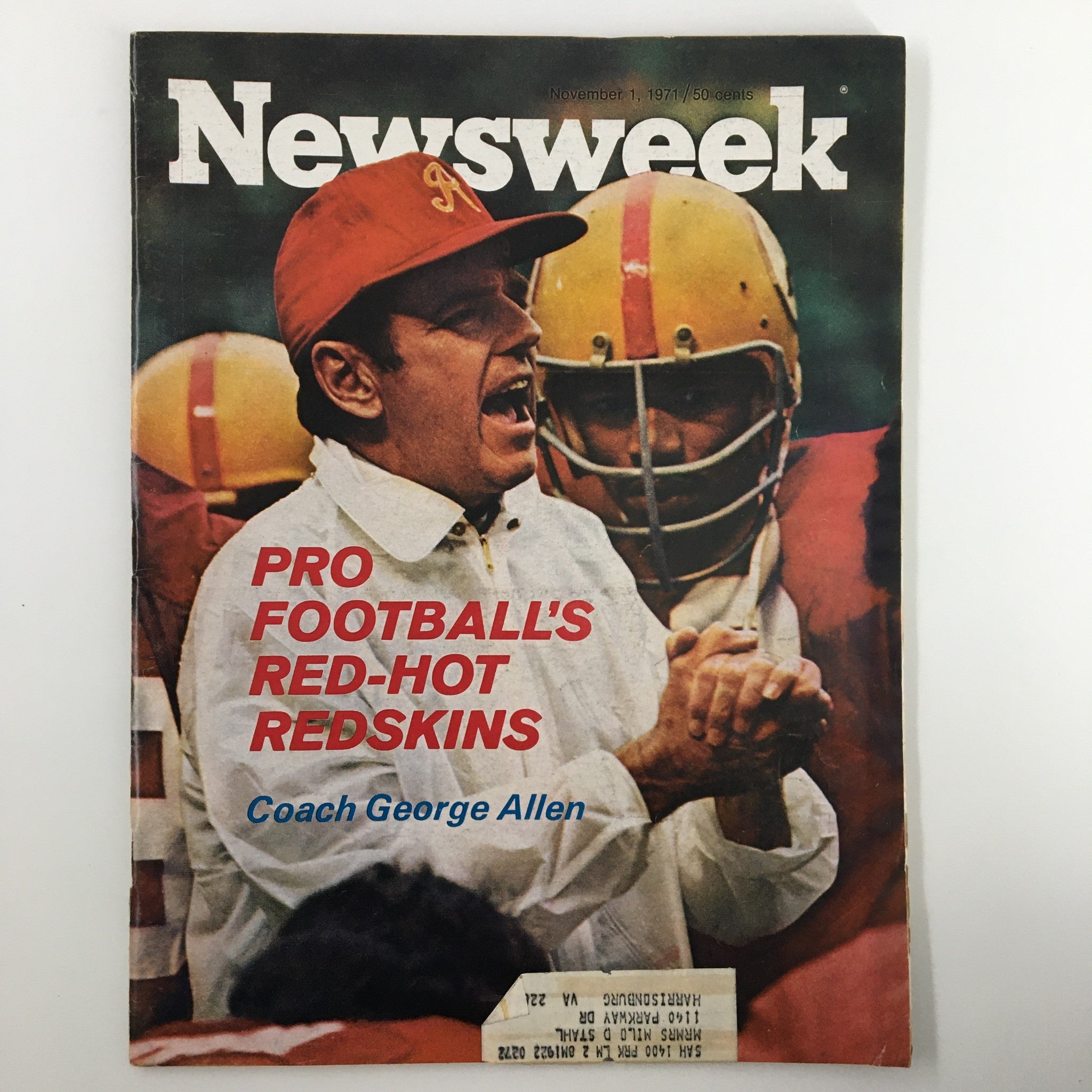 VTG Newsweek Magazine November 1 1971 Coach George Allen Red-Hot Redskins