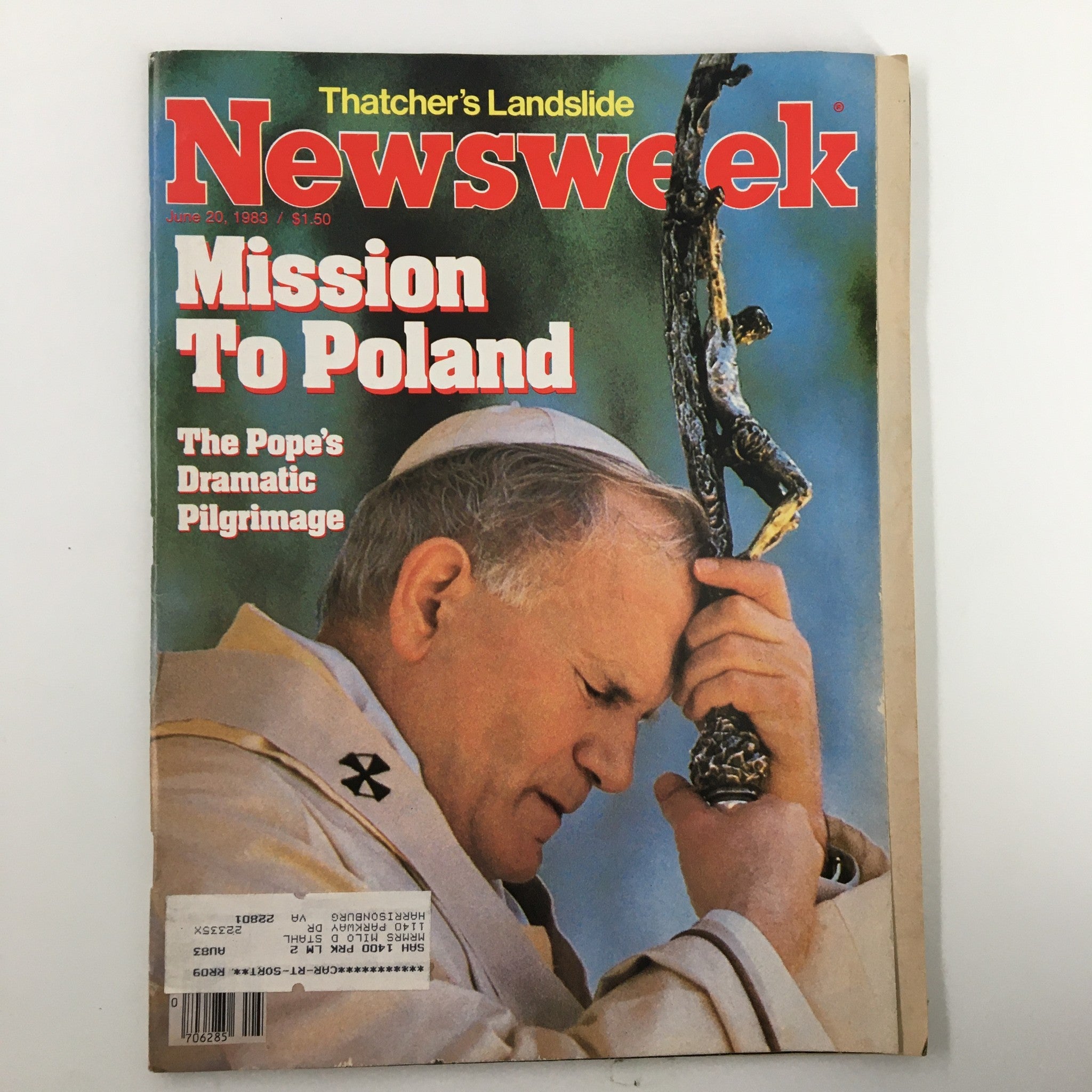 VTG Newsweek Magazine June 20 1983 Mission to Poland, Pope's Dramatic Pilgrimage