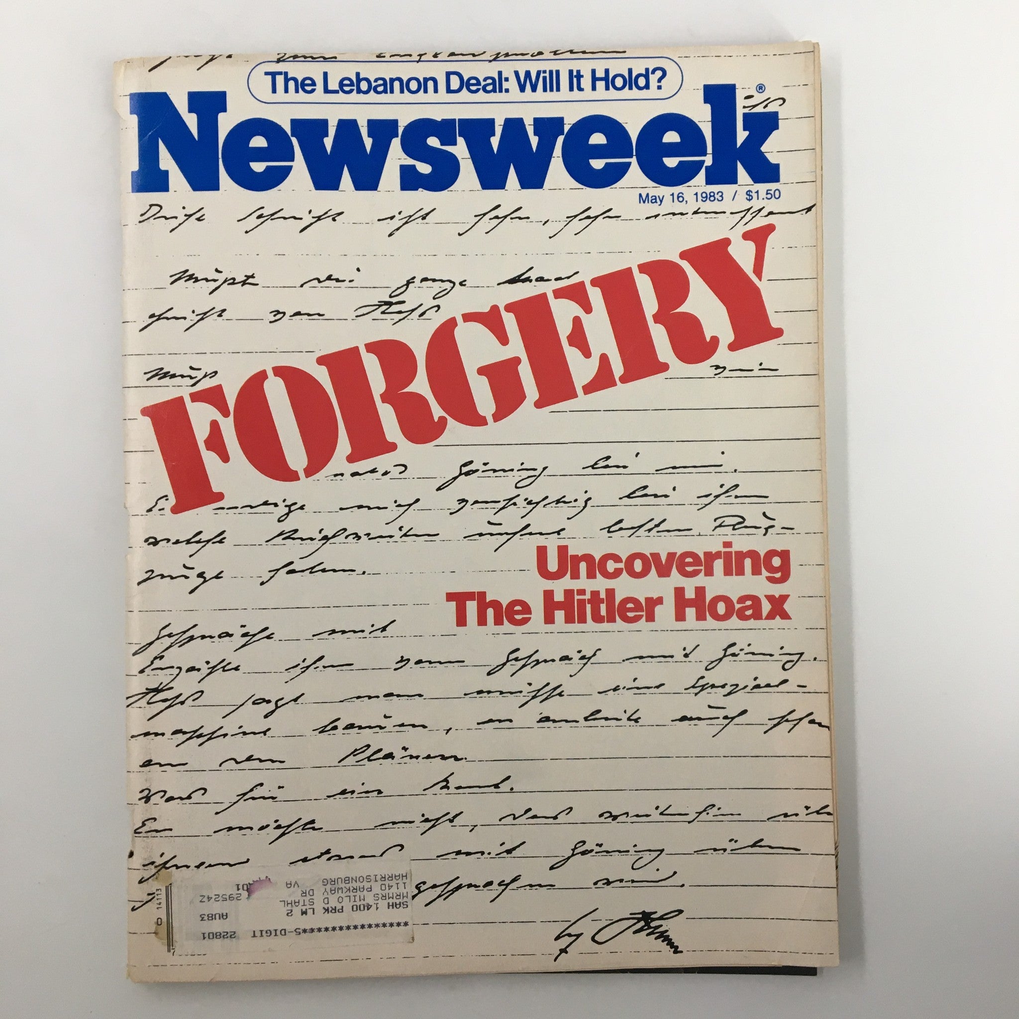 VTG Newsweek Magazine May 16 1983 Forgery Uncovering The Adolf Hitler Hoax