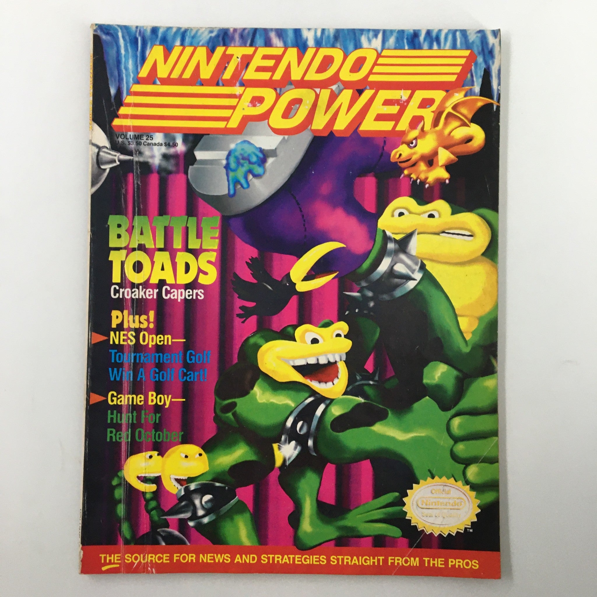 Nintendo Power Magazine June 1991 #25 Battle Toads Croaker Capers w Poster