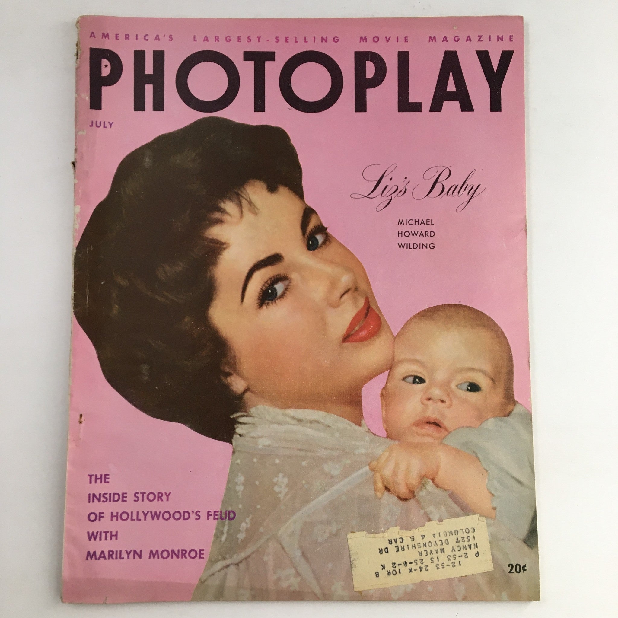 Photoplay Magazine July 1953 Liz Taylor, Michael Howard Wilding & Marilyn Monroe