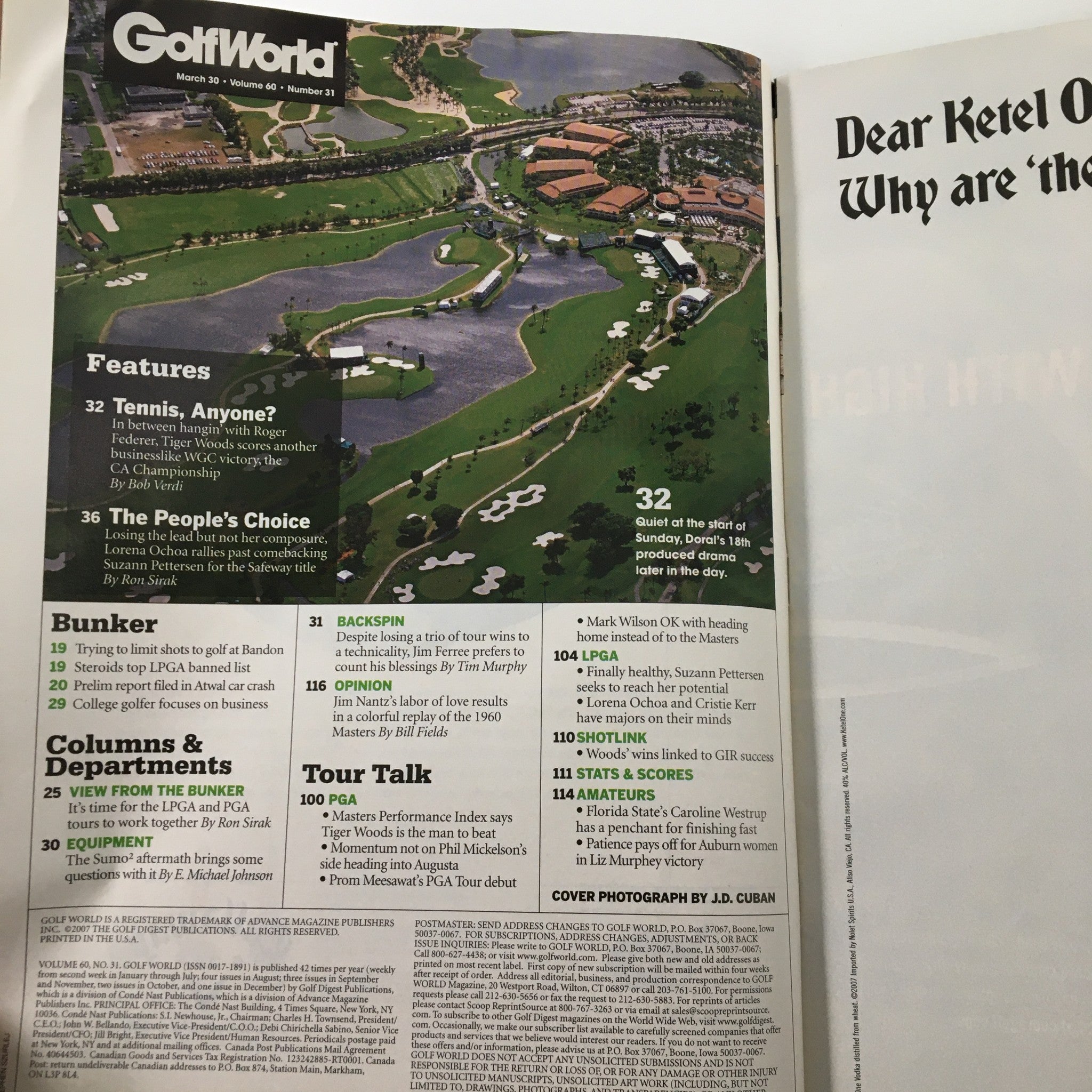 Golf World Magazine March 30 2007 The Tiger Woods Mystique Heads to Augusta