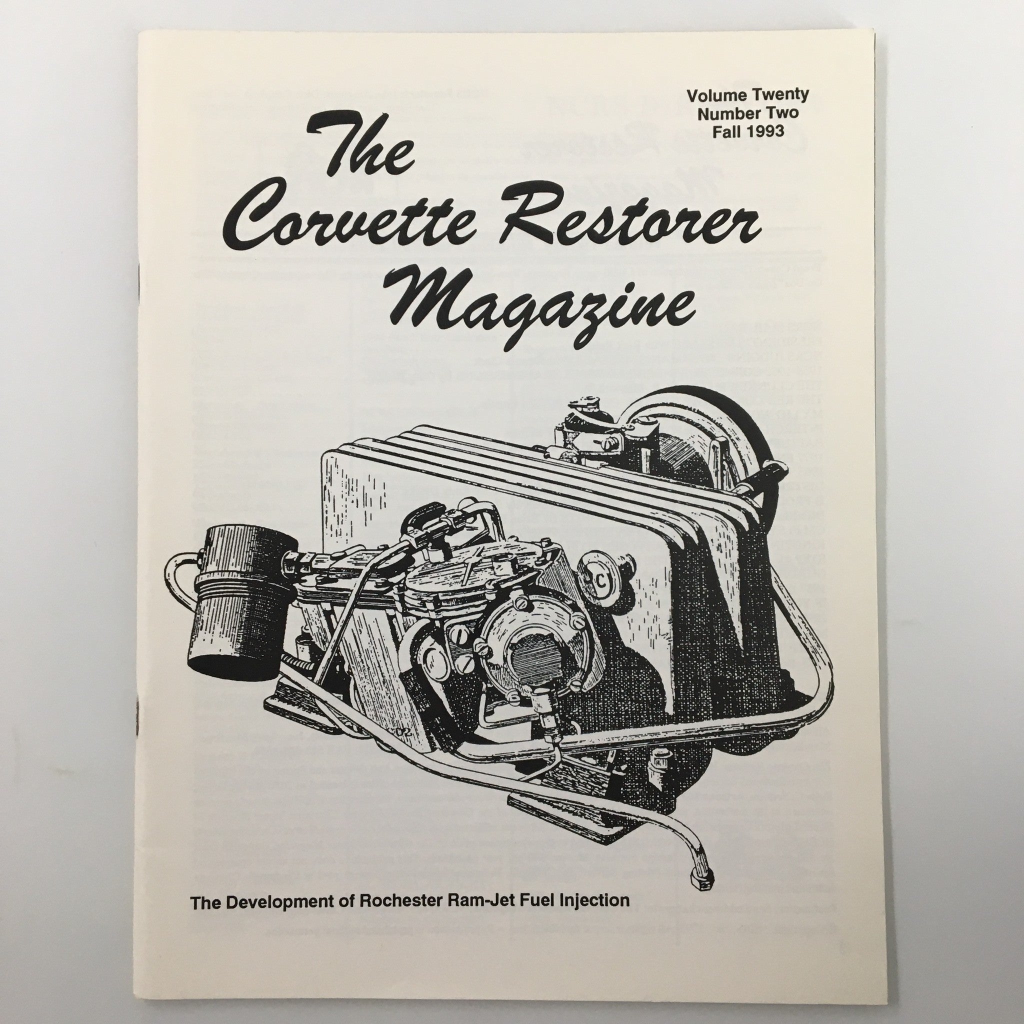 The Corvette Restorer Magazine Fall 1993 Battery Master Switch No Label VG