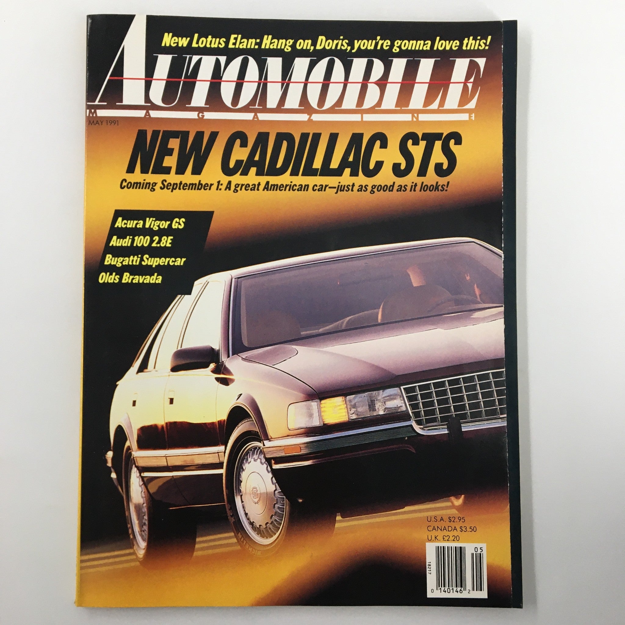 Automobile Magazine May 1991 Cadillac STS, Acura Vigor GS No Label VG