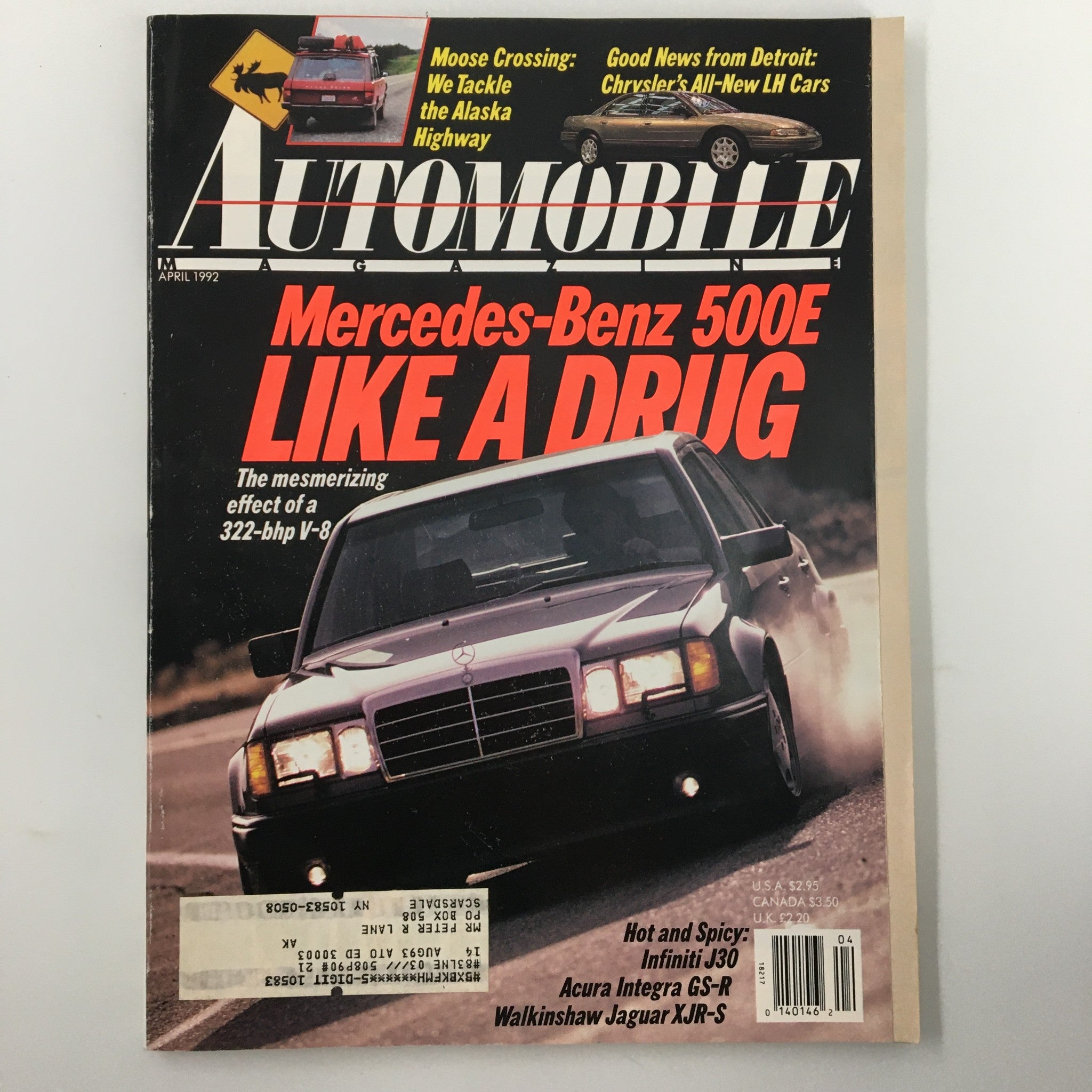 Automobile Magazine April 1991 Mercedes-Benz 500E Mesmerizing 322-bhp V-8