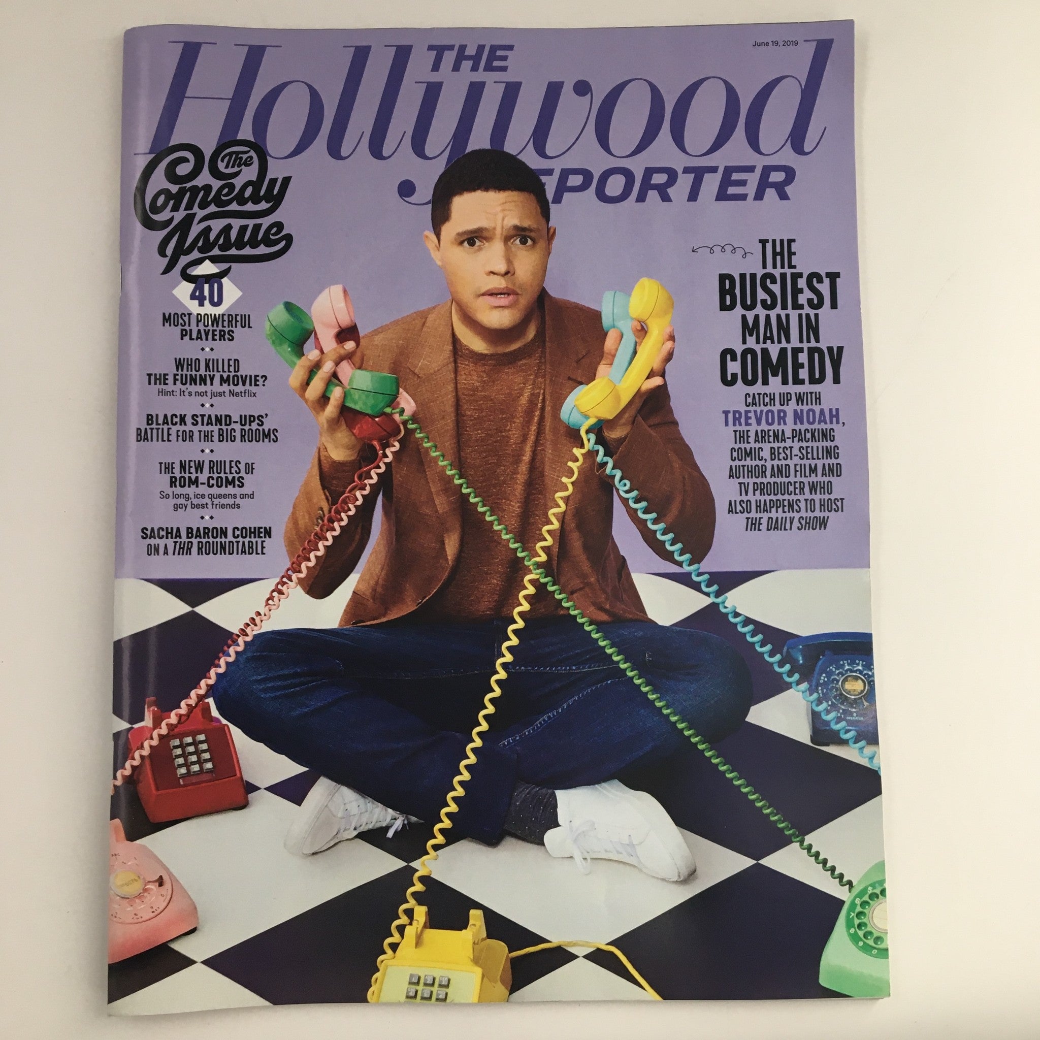 The Hollywood Reporter June 19 2019 Trevor Noah & Sacha Baron Cohen, No Label VG