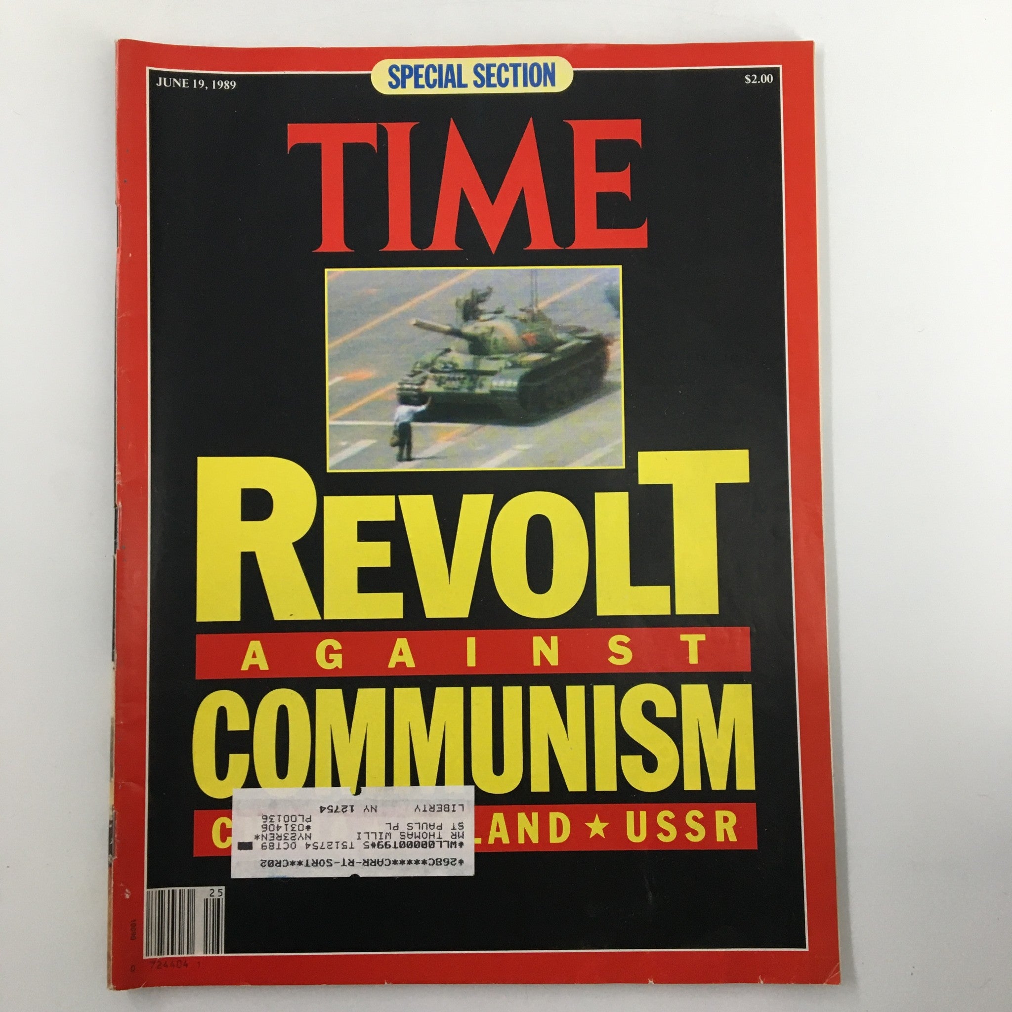 VTG Time Magazine June 19 1989 Revolt Against Communism China Poland USSR