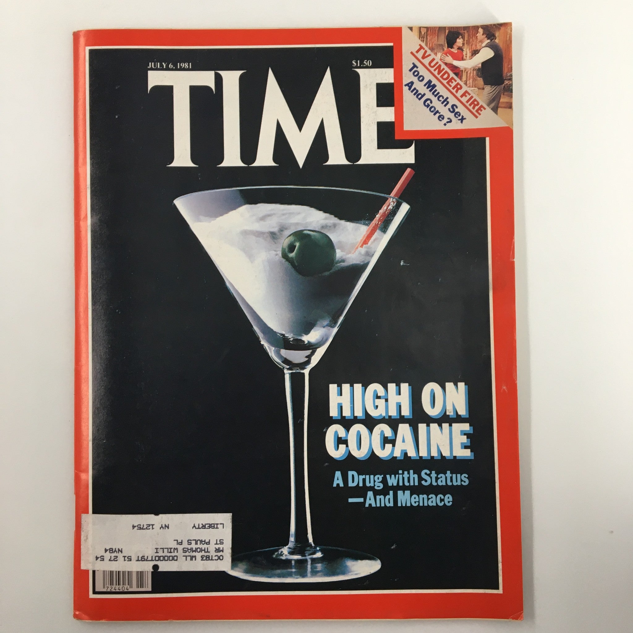 VTG Time Magazine July 6 1981 High On Cocaine A Drug with Status and Menace