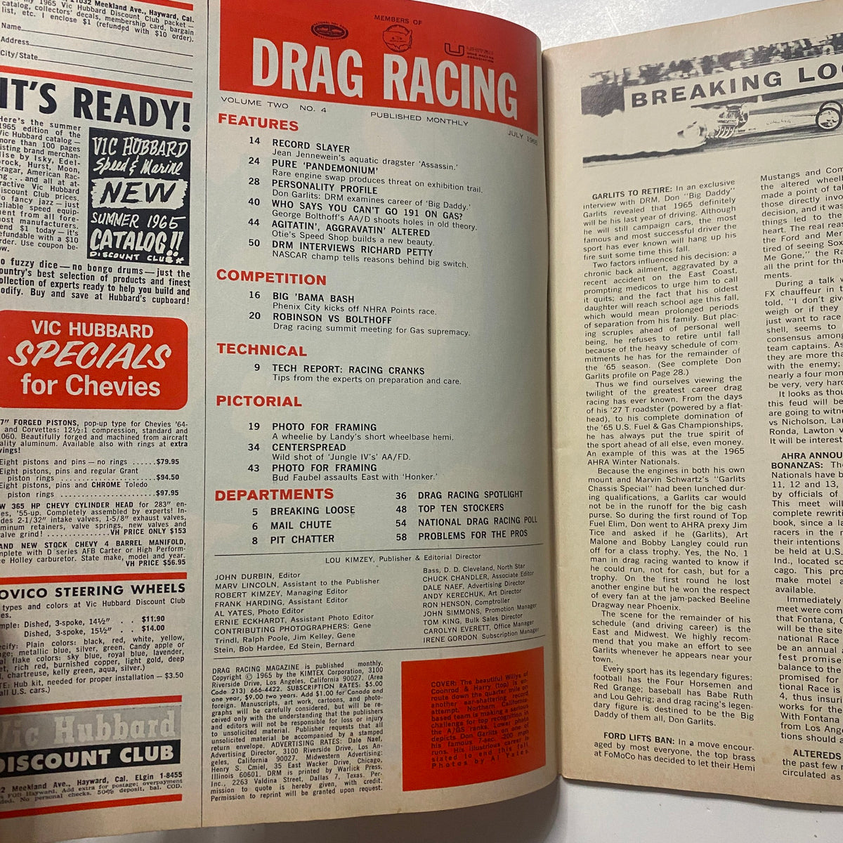 VTG Drag Racing Magazine July 1965