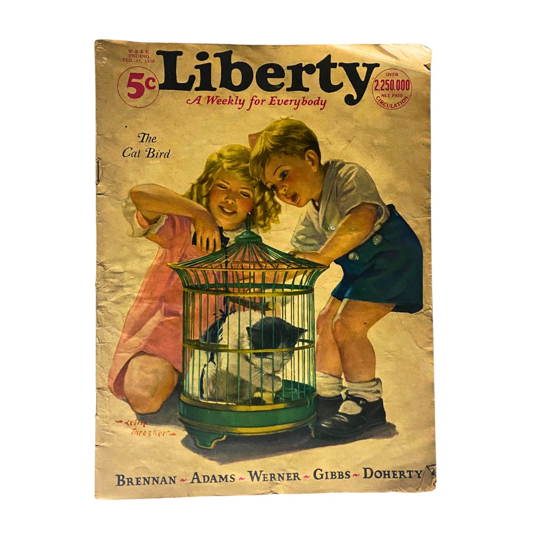 VTG Liberty Magazine February 15 1930 Cleopatra's Kid Sister No Label