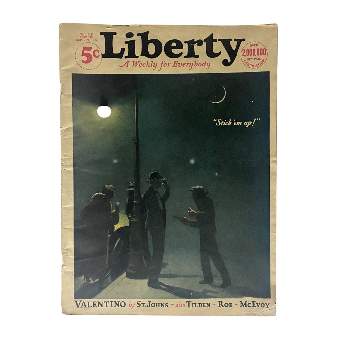 VTG Liberty Magazine September 21 1929 Valentino by St. Johns No Label