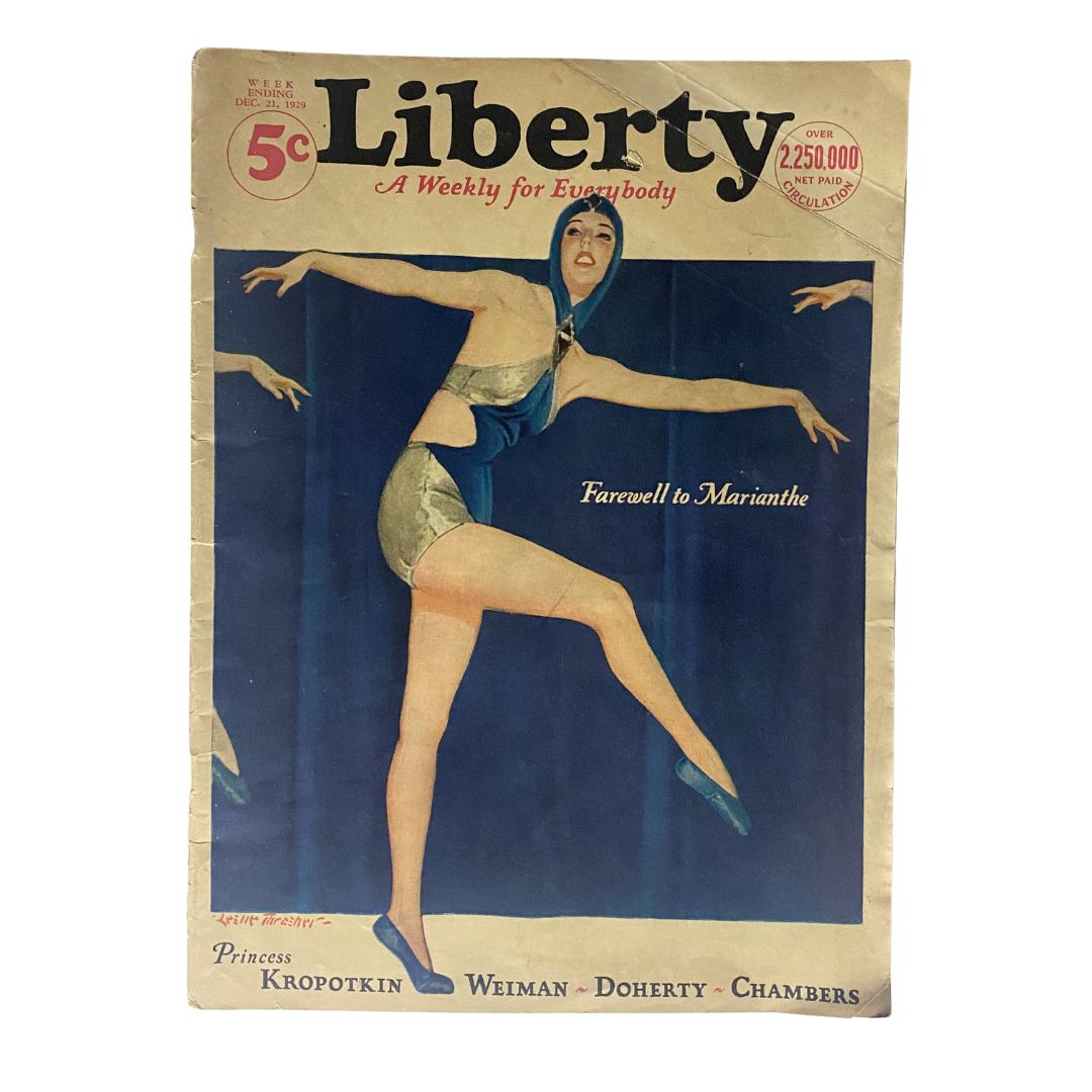 VTG Liberty Magazine December 21 1929 Farewell to Marianthe No Label