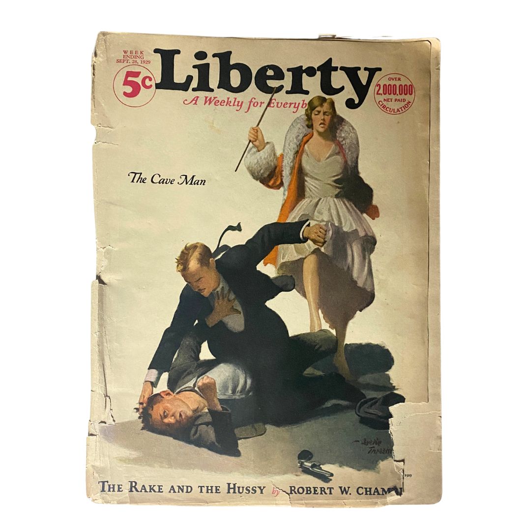 VTG Liberty Magazine September 28 1929 The Cave Man GD Interior No Label