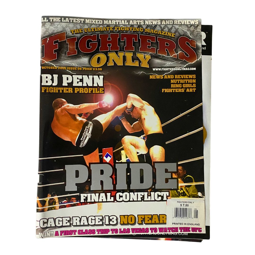 Fighters Only US Magazine October 2005 BJ Penn Profile GD Interior No Label