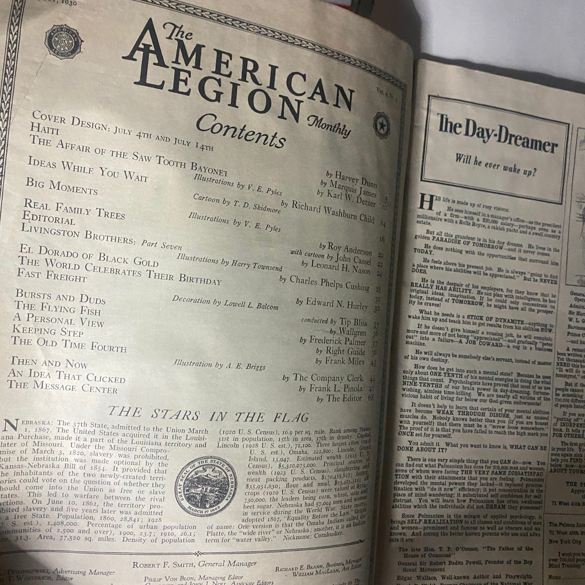 VTG The American Legion Magazine July 1930 July 4th & July 14th GD Interior