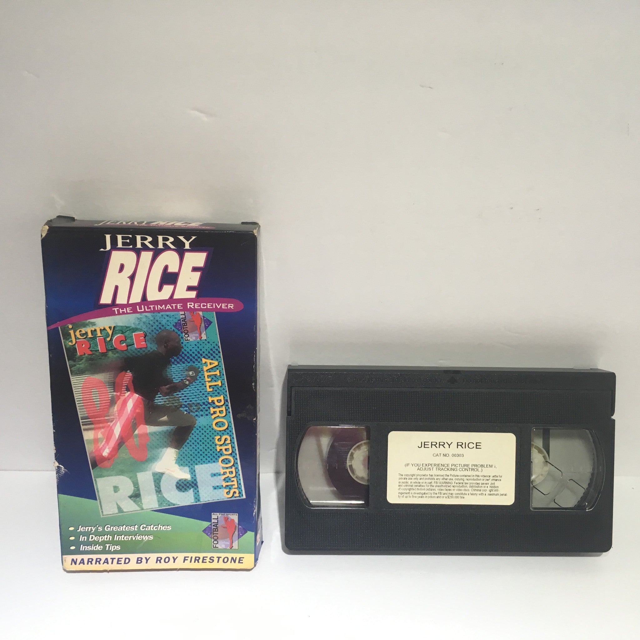 Jerry Rice: The Ultimate Receiver Narrated by Roy Firestone VHS