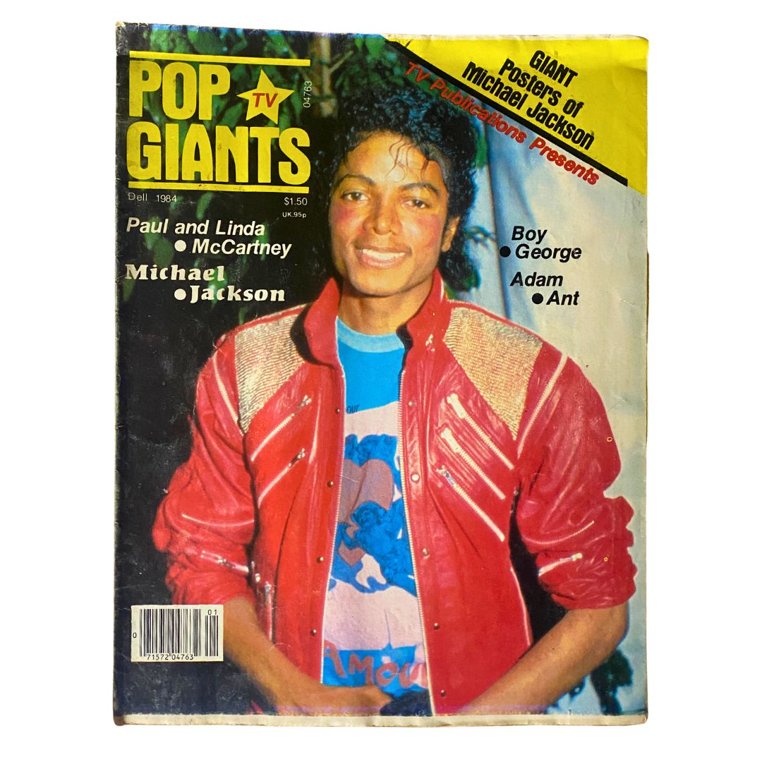 VTG Pop Giants TV Magazine 1984 Michael Jackson w Poster No Label