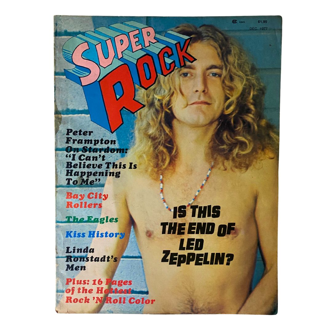 VTG Super Rock Magazine December 1977 Led Zeppelin GD Interior No Label