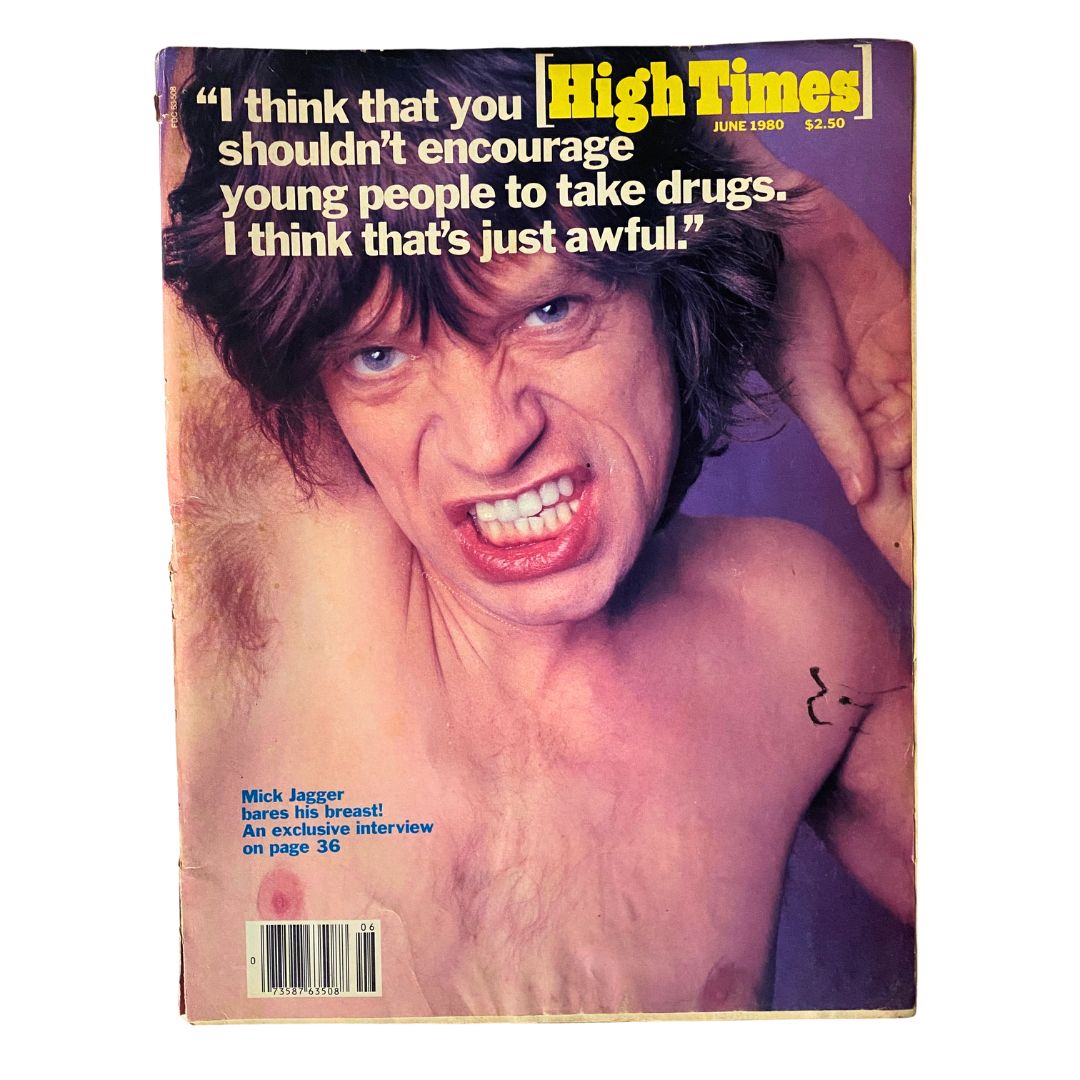 VTG High Times Magazine June 1980 Mick Jagger Cover No Label