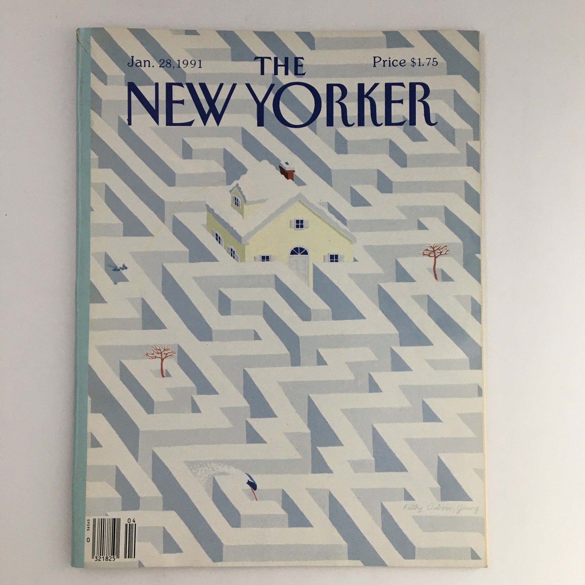 The New Yorker Magazine January 28 1991 Full Theme Cover by Kathy Osborn Young