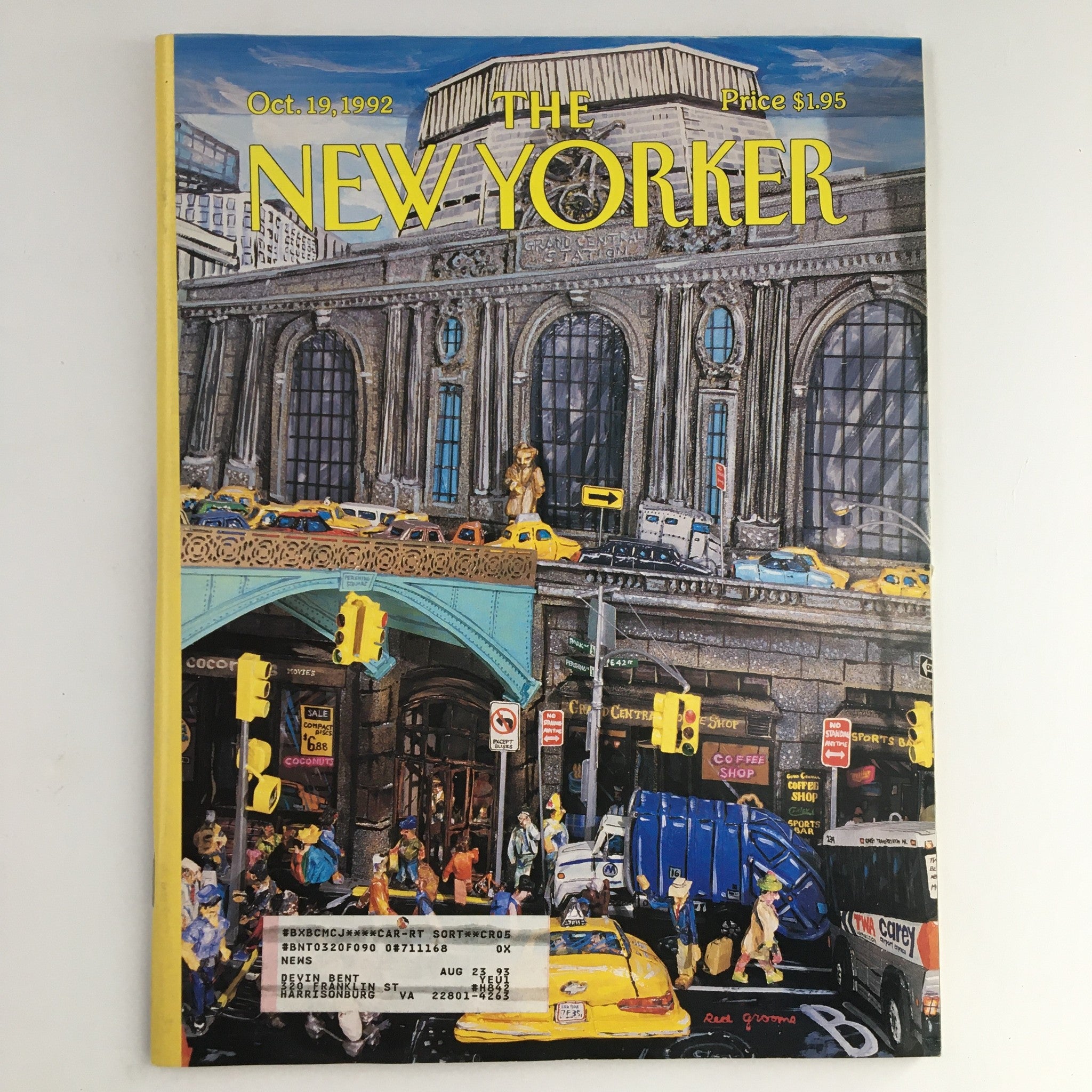 The New Yorker Magazine October 19 1992 Grand Central Station by Red Grooms