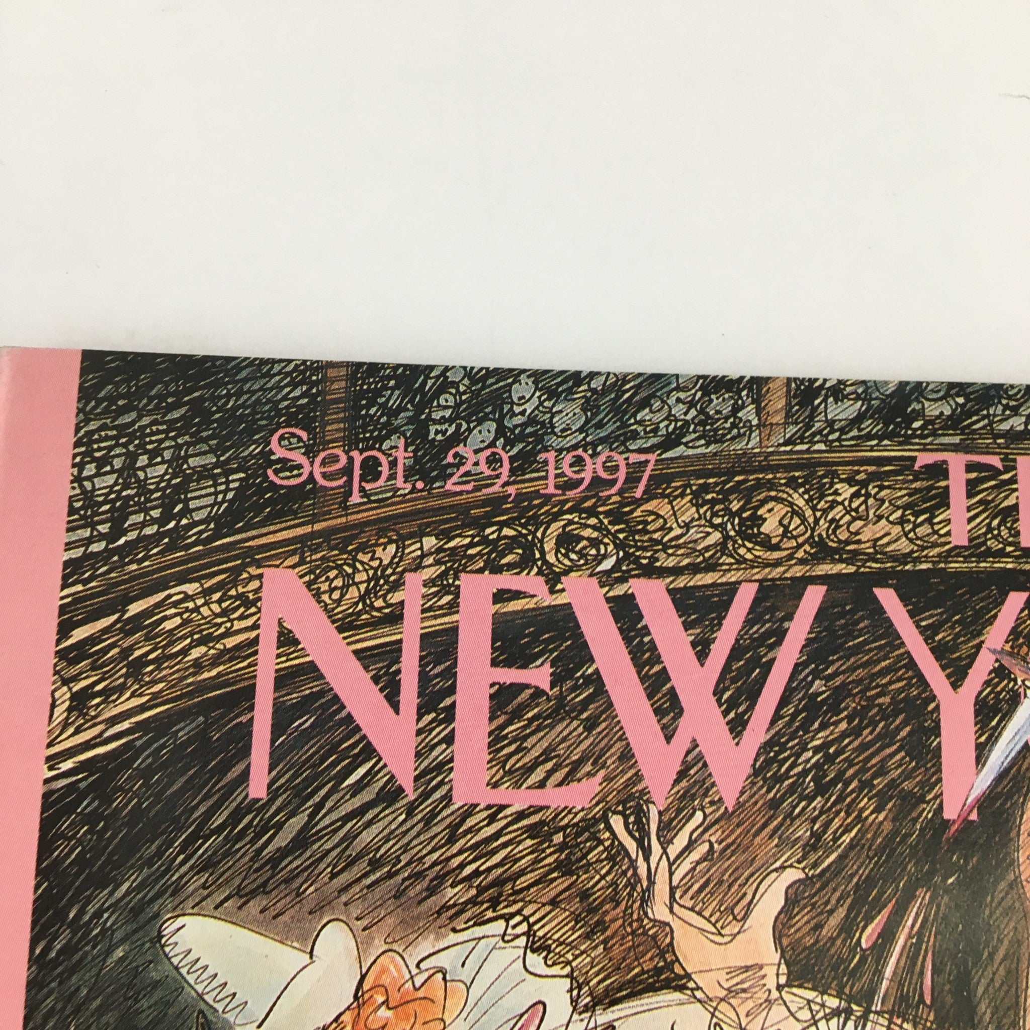 The New Yorker Magazine September 29 1997 Opening Night Cover by Edward Sorel