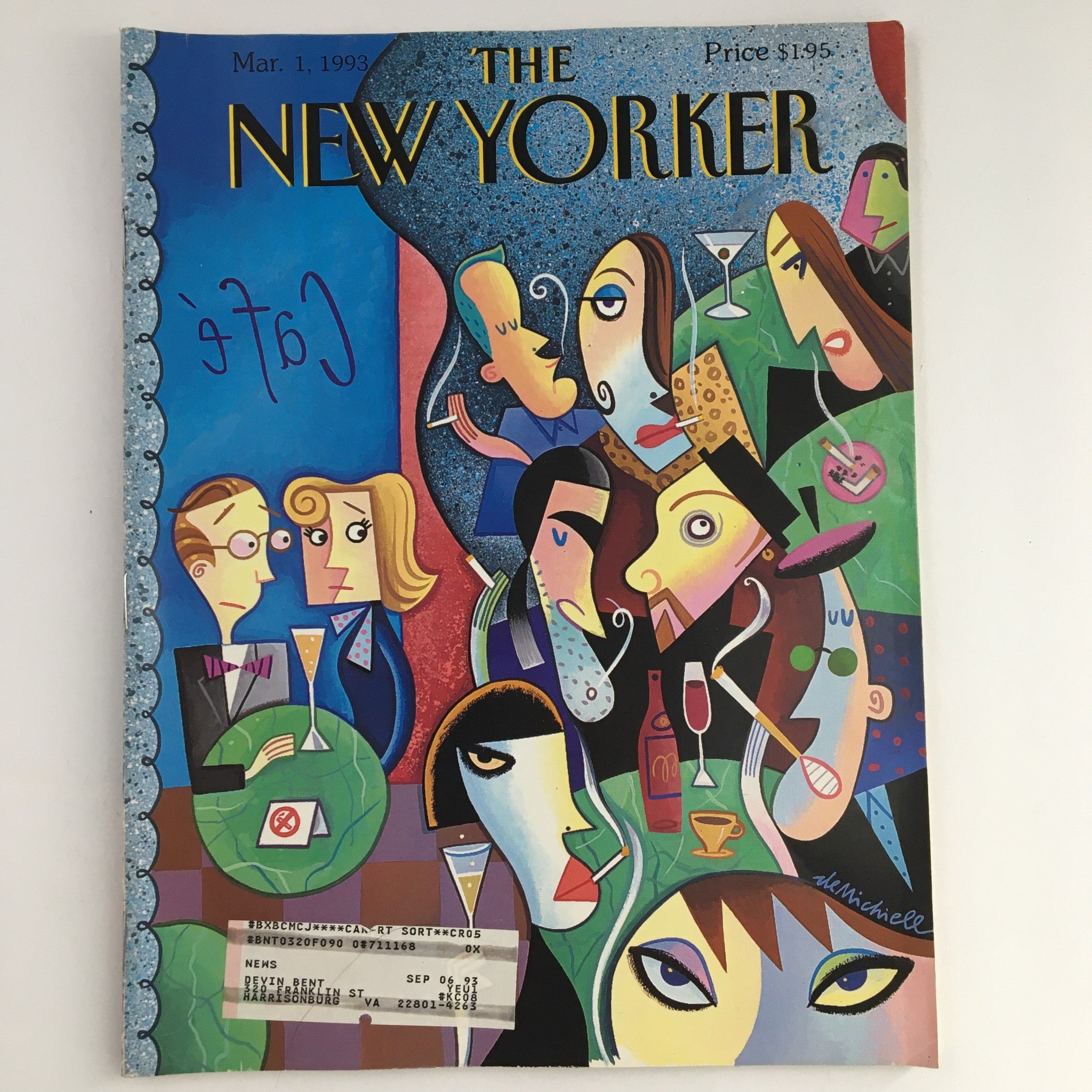 The New Yorker Magazine March 1 1993 Secondhand Smoke by Robert deMichiell