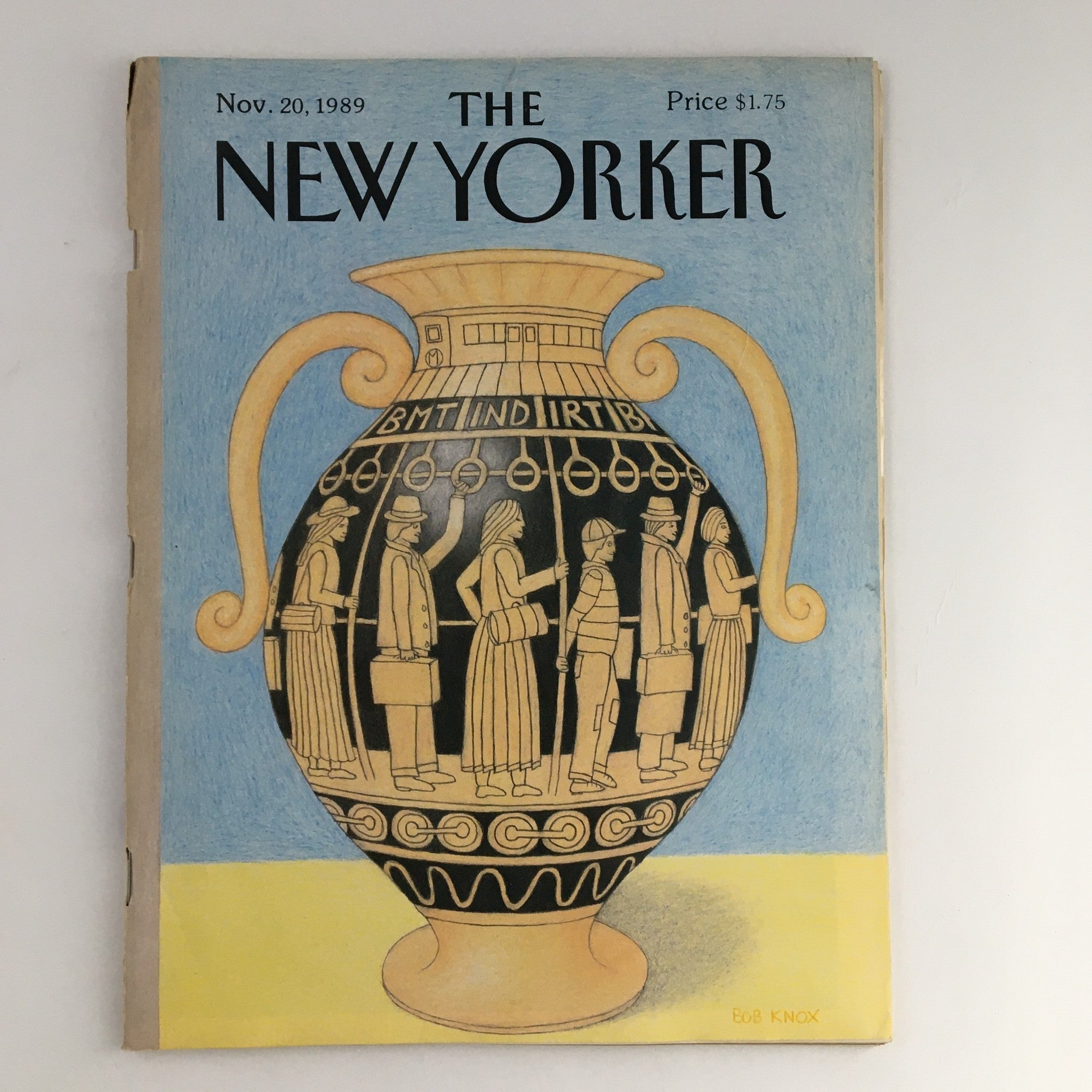 The New Yorker Magazine November 20 1989 Full Theme Cover by Bob Knox No Label