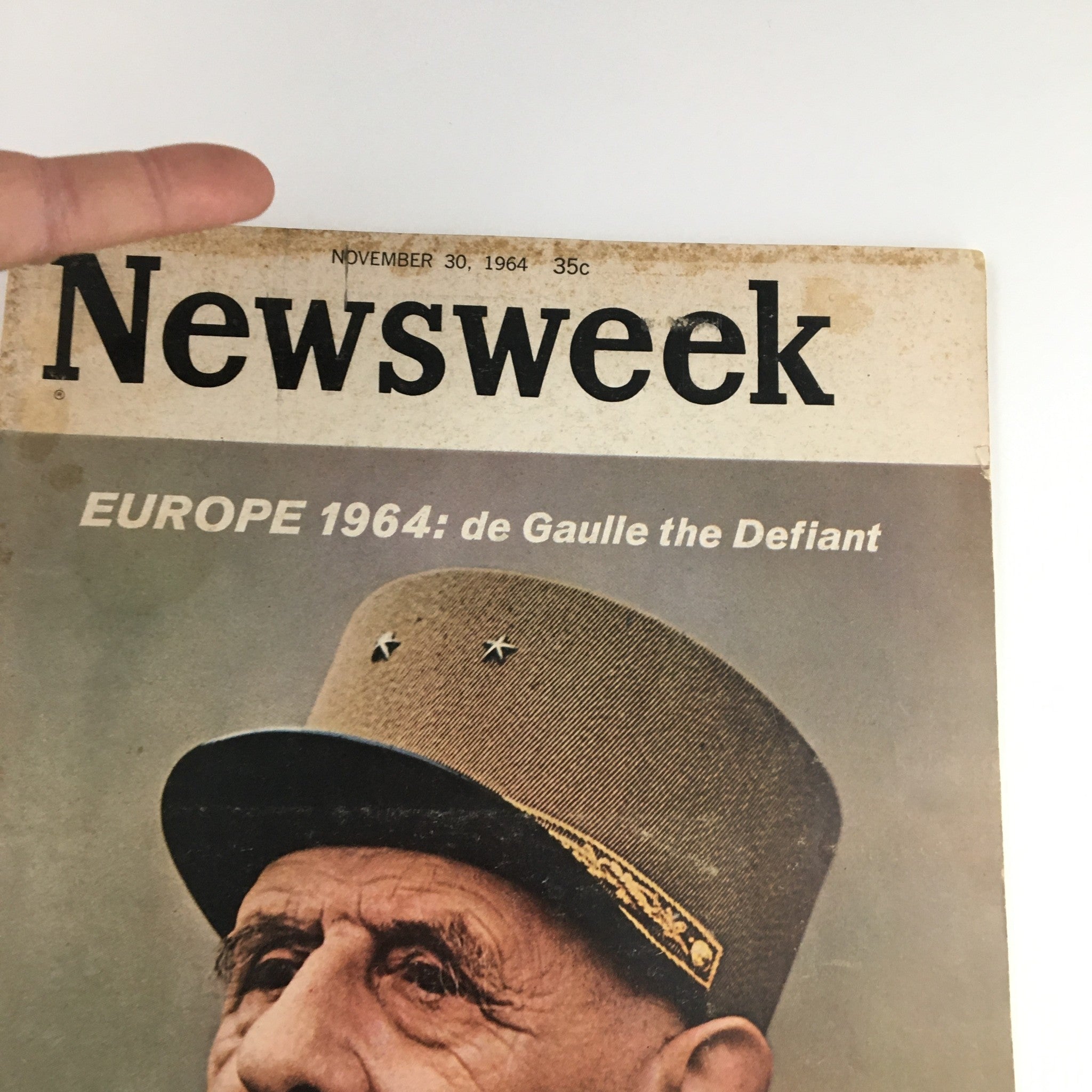 VTG Newsweek Magazine November 30 1964 Europe 1964 de Gaulle the Defiant