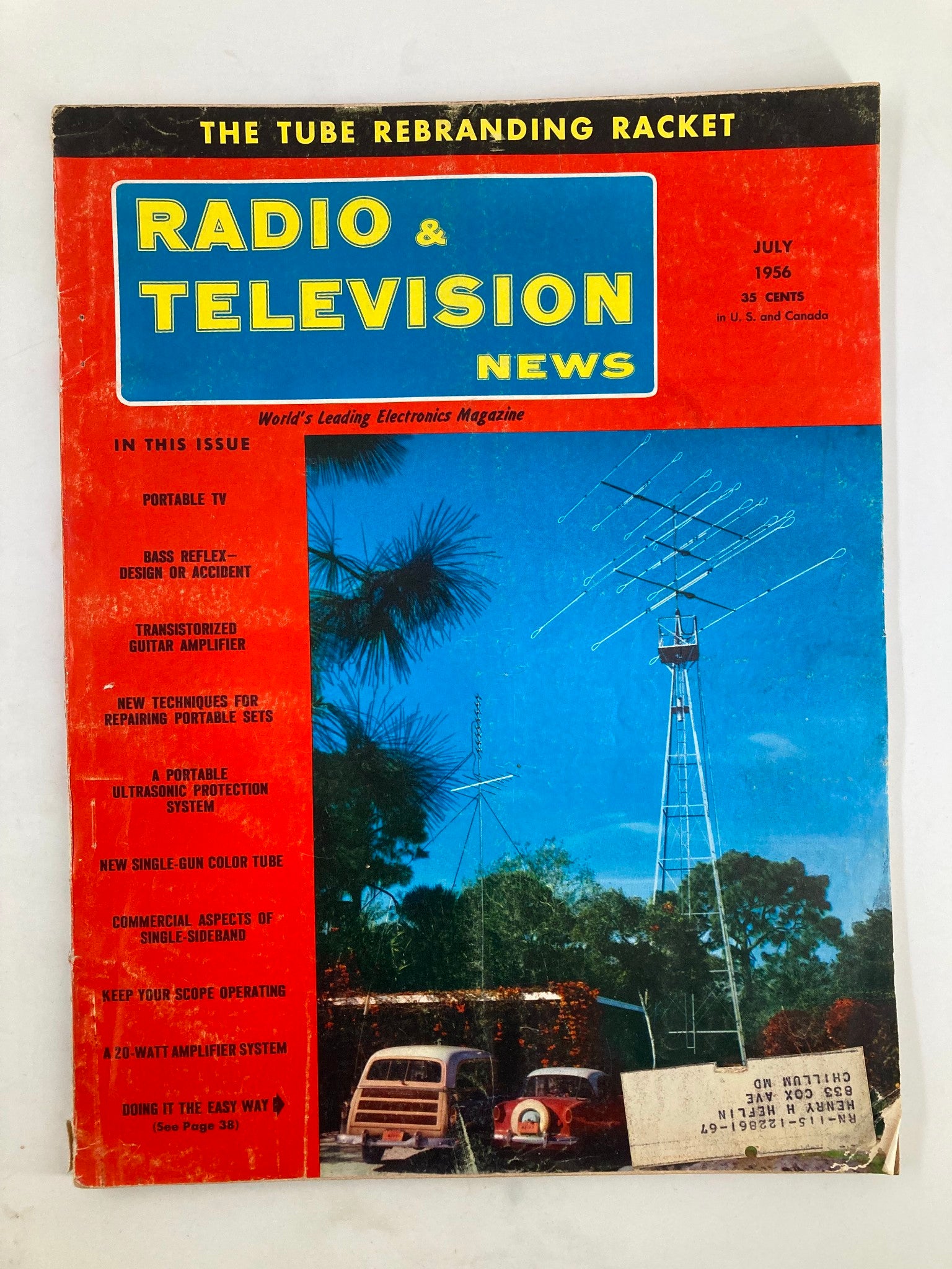 VTG Radio & Television News Magazine July 1956 Bass Reflex Design or Accident