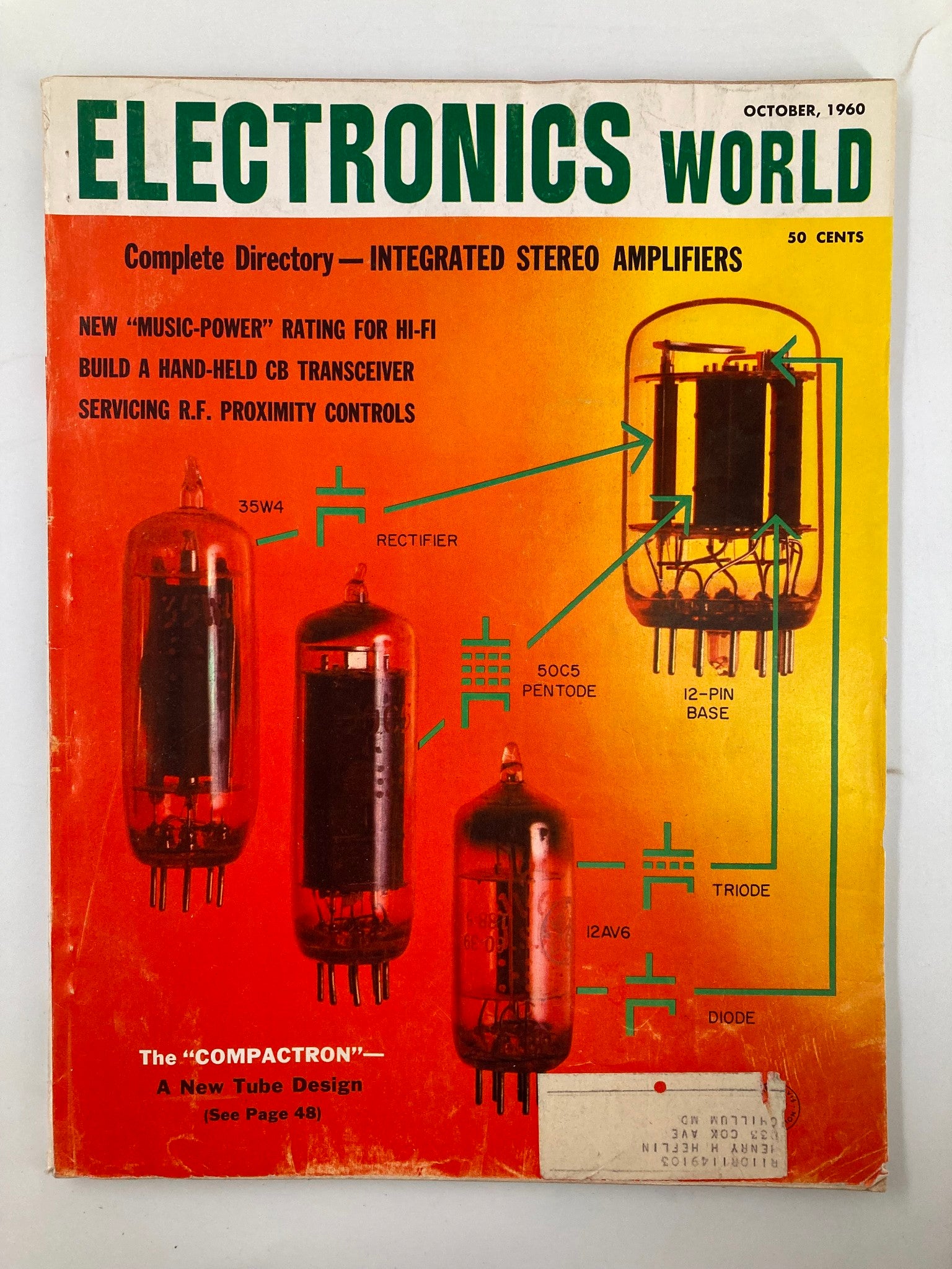 VTG Electronics World Magazine October 1960 The Compactron A New Tube Design