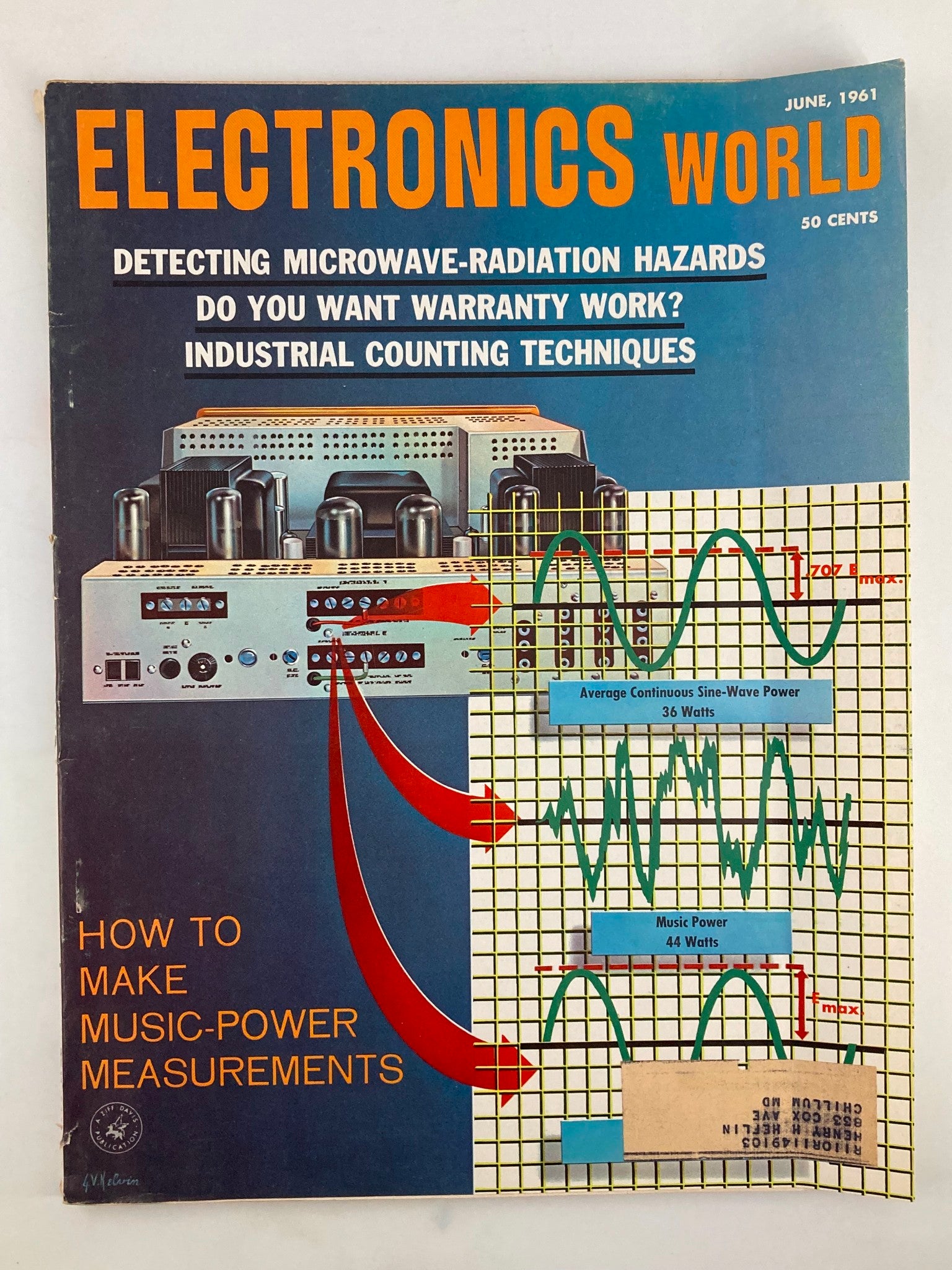 VTG Electronics World Magazine June 1961 How To Make Music-Power Measurements