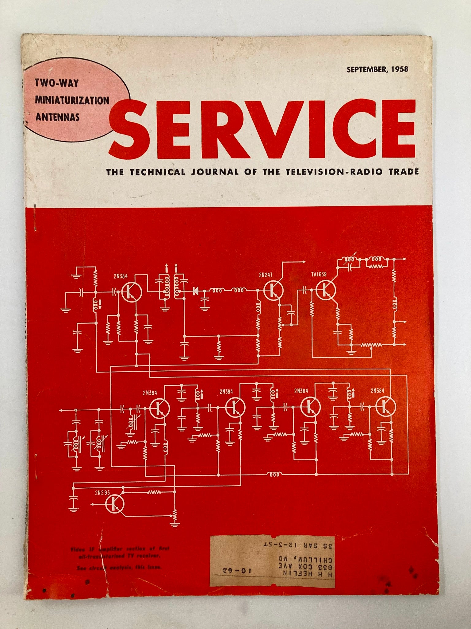 VTG Service Magazine September 1958 Troubleshooting Vertical Oscillator