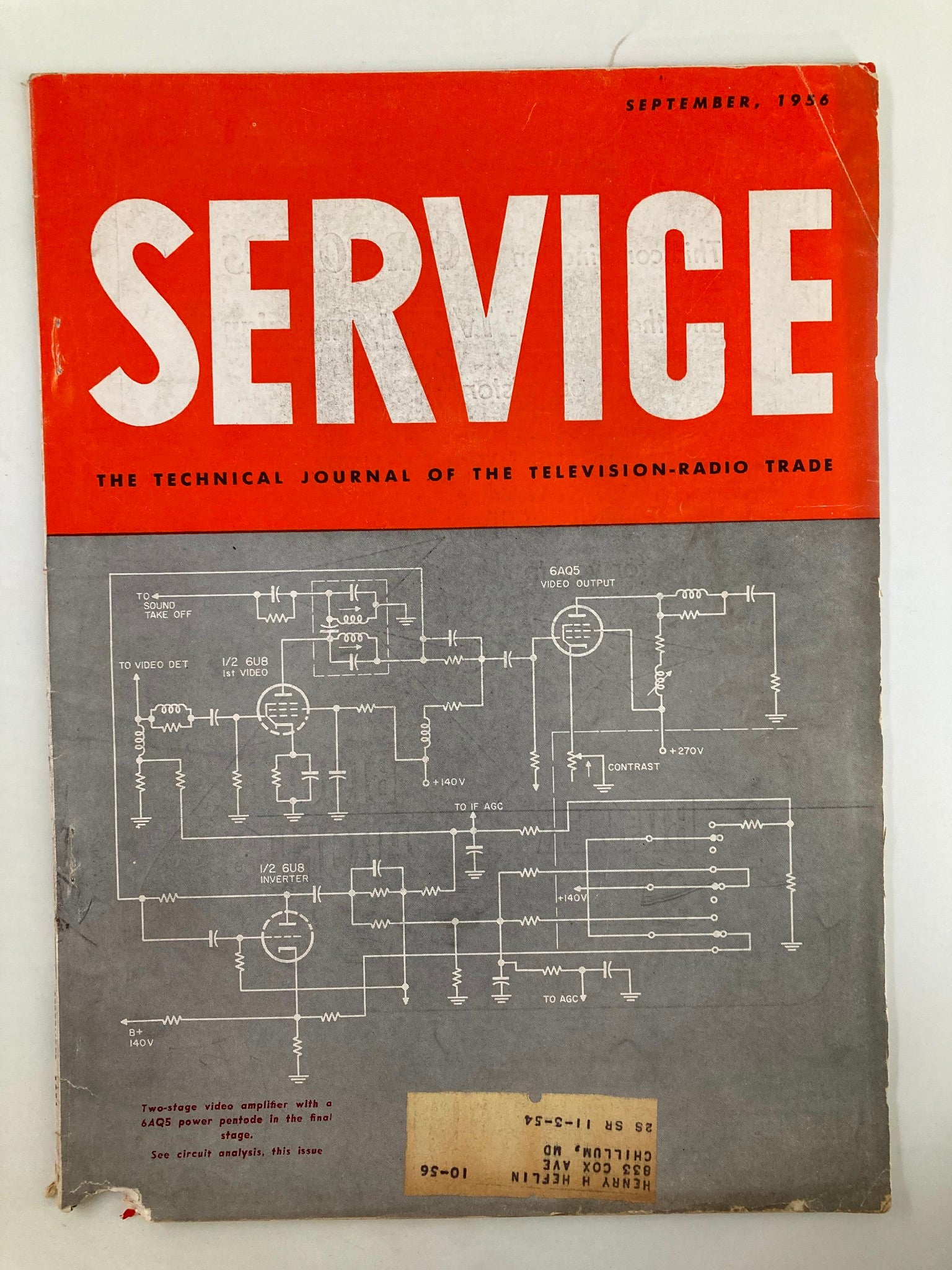 VTG Service Magazine September 1956 2-Way Railroad-Radio Service Engineering