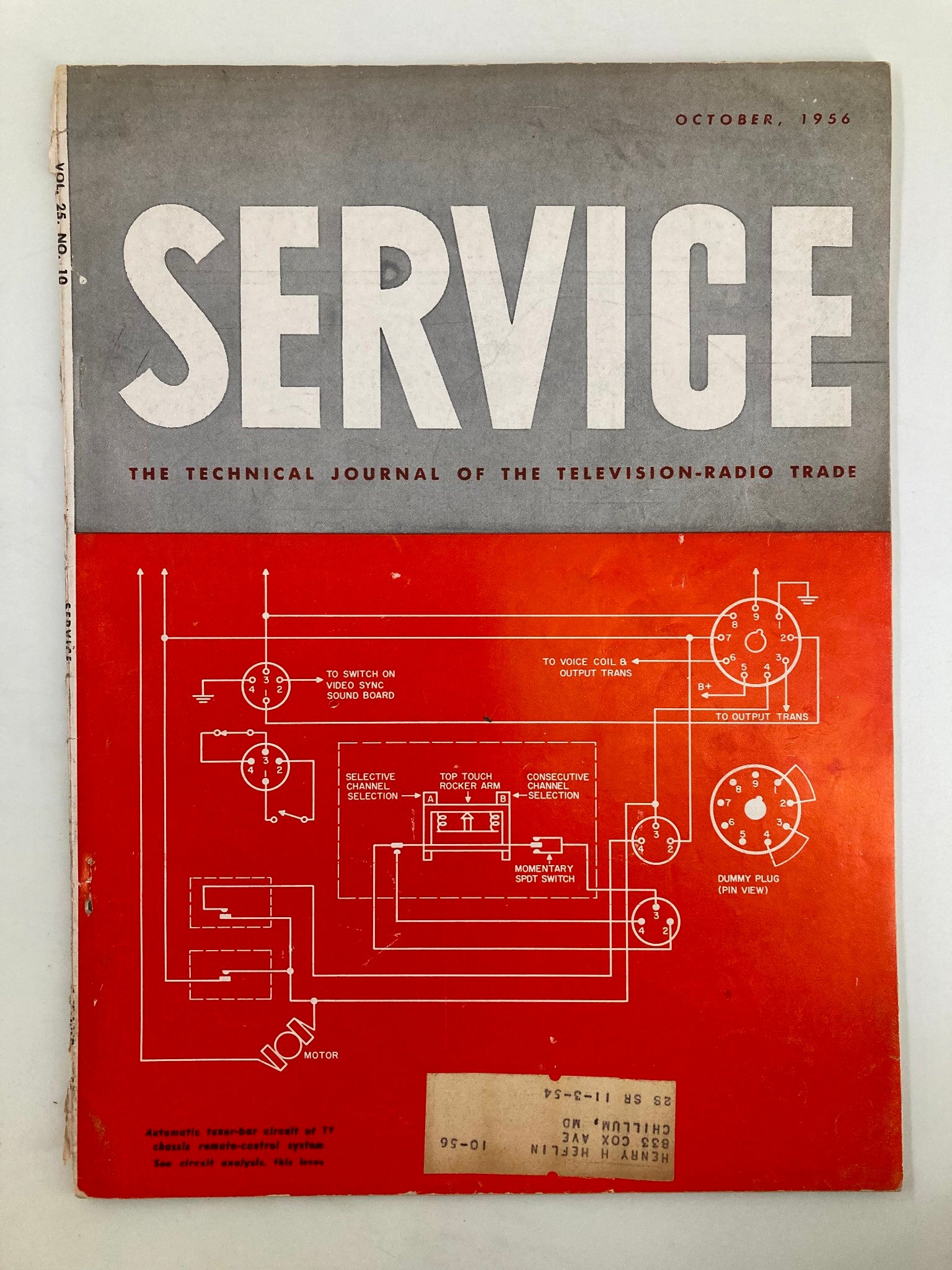 VTG Service Magazine October 1956 Vernon Drowns Raceway Sound System