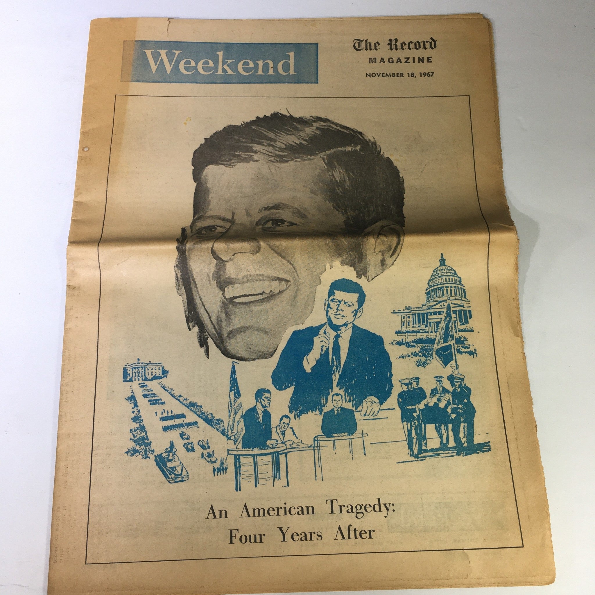 VTG Weekend Newspaper November 18 1967 - John F. Kennedy Tragedy 4 Years After