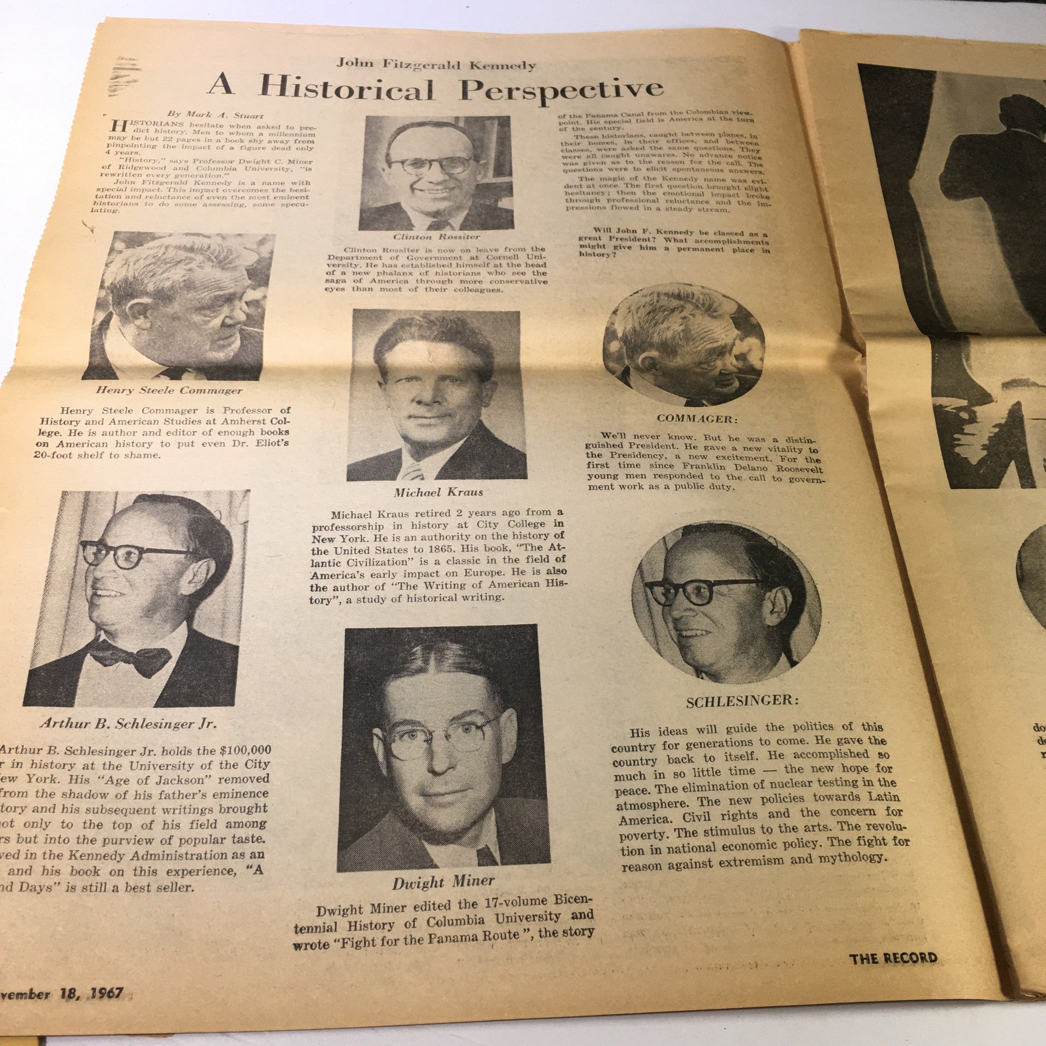 VTG Weekend Newspaper November 18 1967 - John F. Kennedy Tragedy 4 Years After