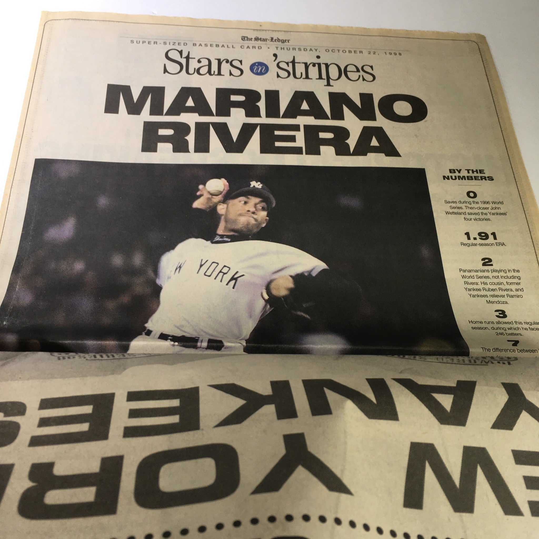 VTG The Star-Ledger Newspaper October 22 1998 - Joe Girardi / Tino Martinez