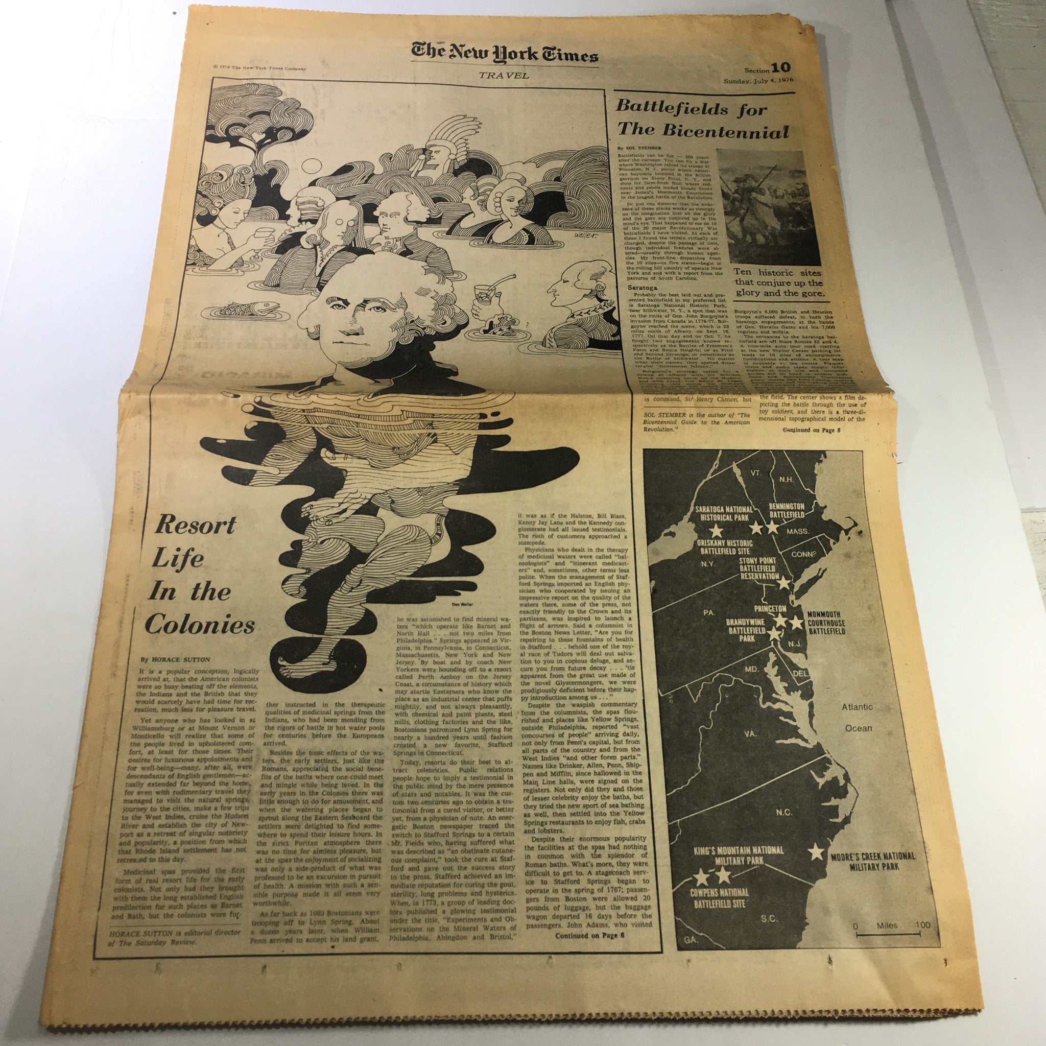 VTG The New York Times July 4 1976 - Battlefields for The Bicentennial Newsstand