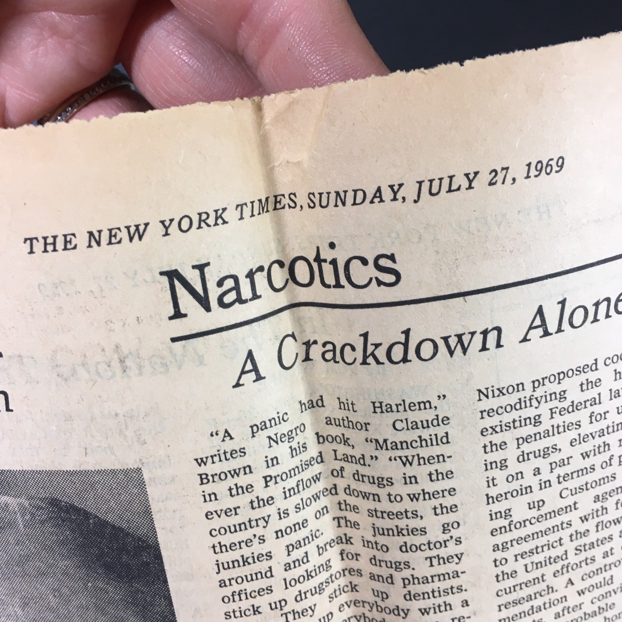 VTG The New York Times July 27 1969 - Neil Armstrong / Edward Kennedy / No Label