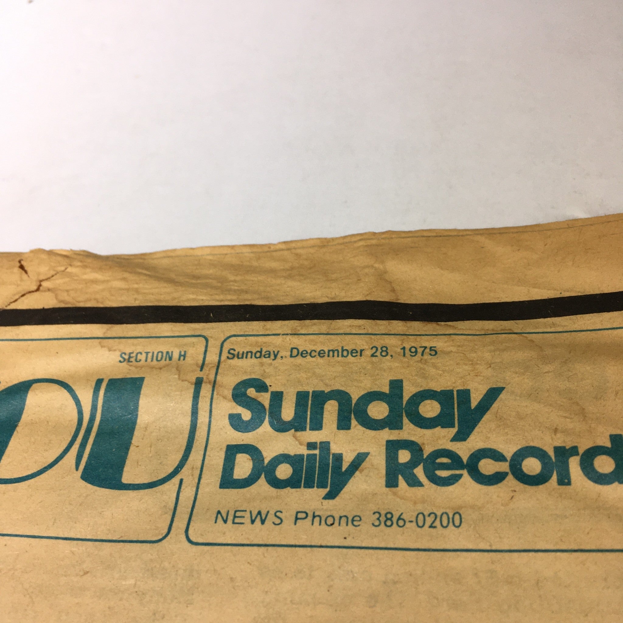 VTG The Sunday Daily Record December 28 1975 - The Karen Anne Quinlan Court Case