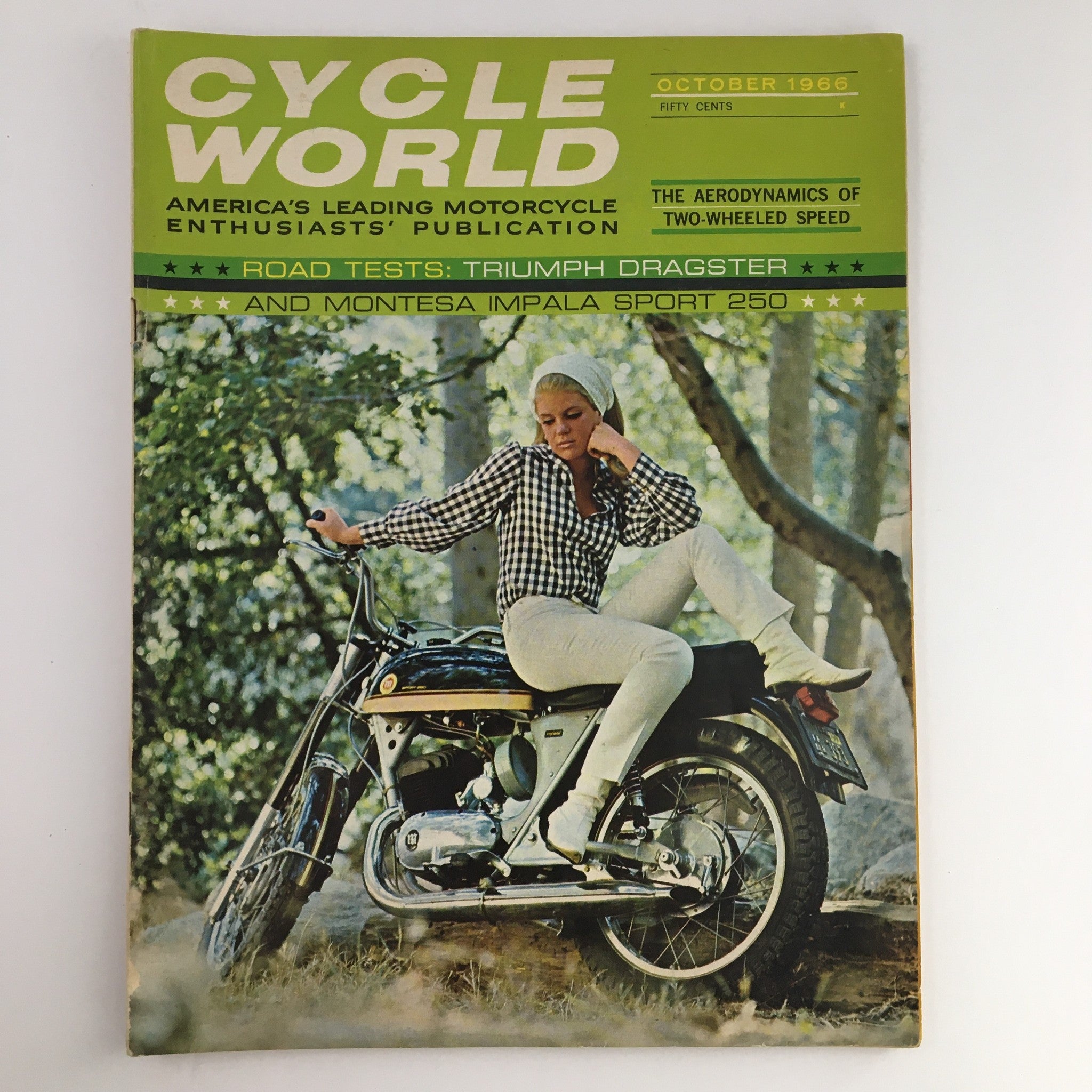 Cycle World Magazine October 1966 Triumph Dragster & Montesa Impala 250 No Label