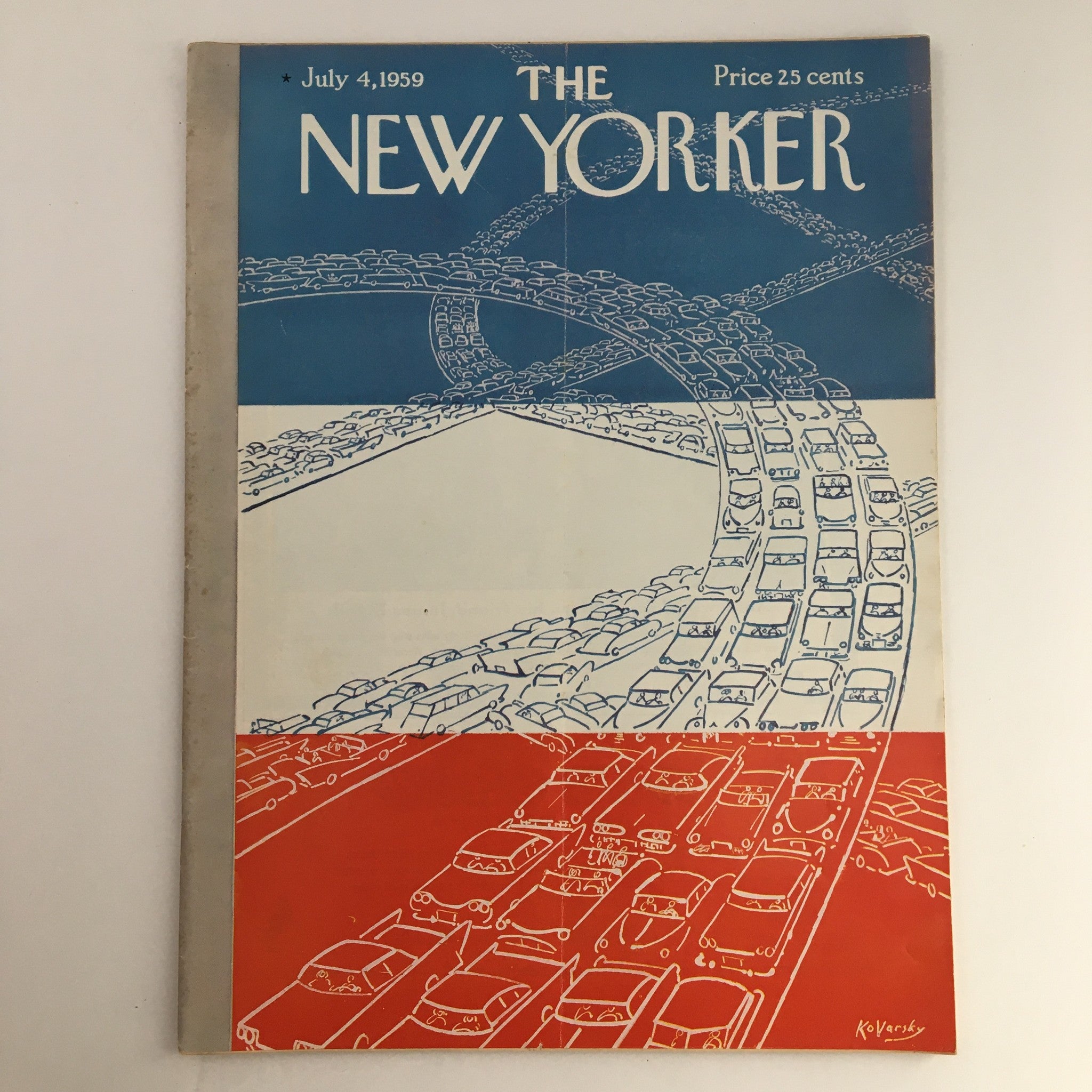 The New Yorker Magazine July 4 1959 Full Theme Cover by Anatol Kovarsky