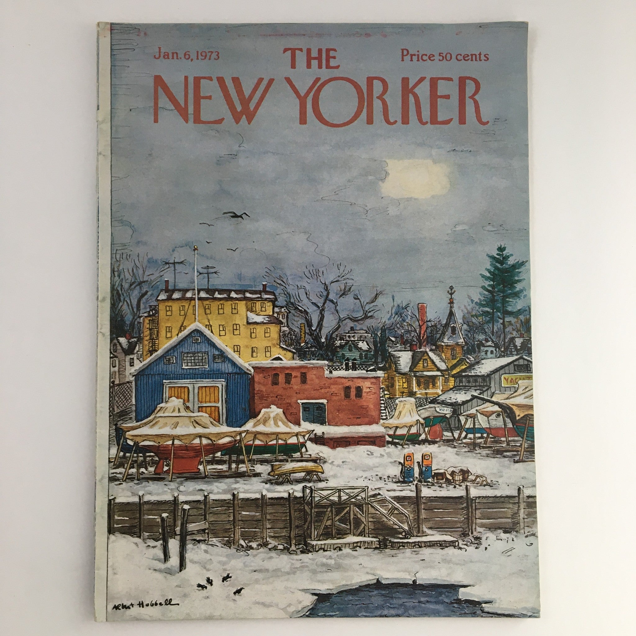 The New Yorker Magazine January 6 1973 Full Theme Cover by Albert Hubbell