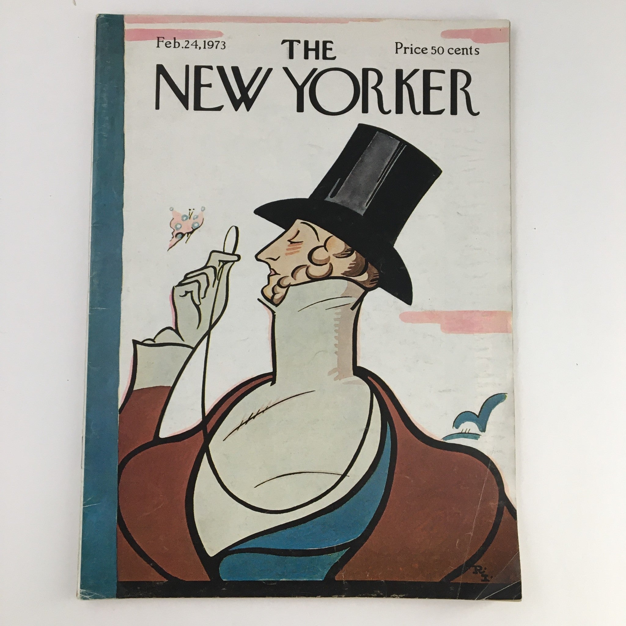 The New Yorker Magazine February 24 1973 Full Theme Cover by Rea Irvin No Label