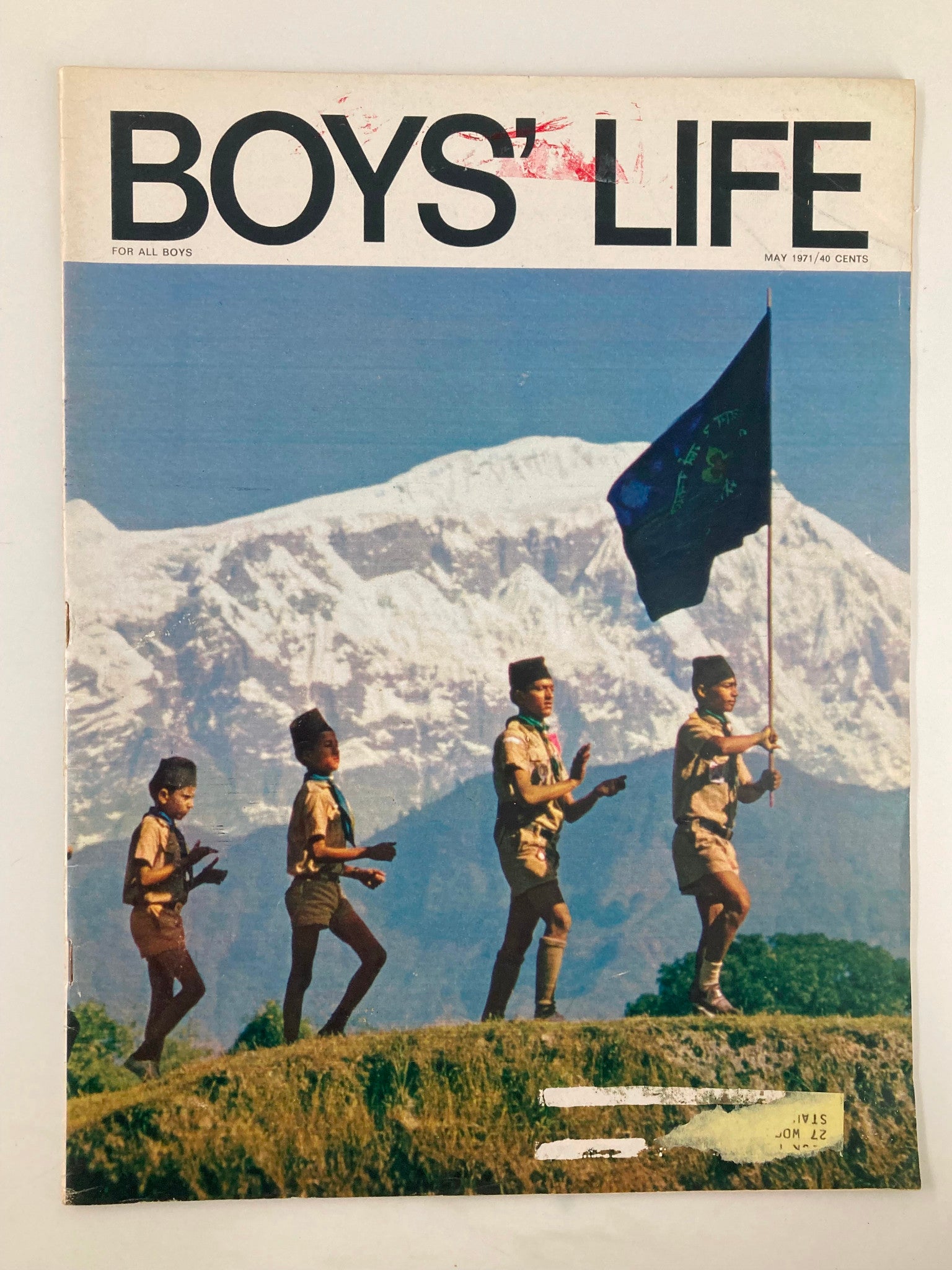 VTG Boys' Life Magazine May 1971 Photograph of Students Scouting in Nepal